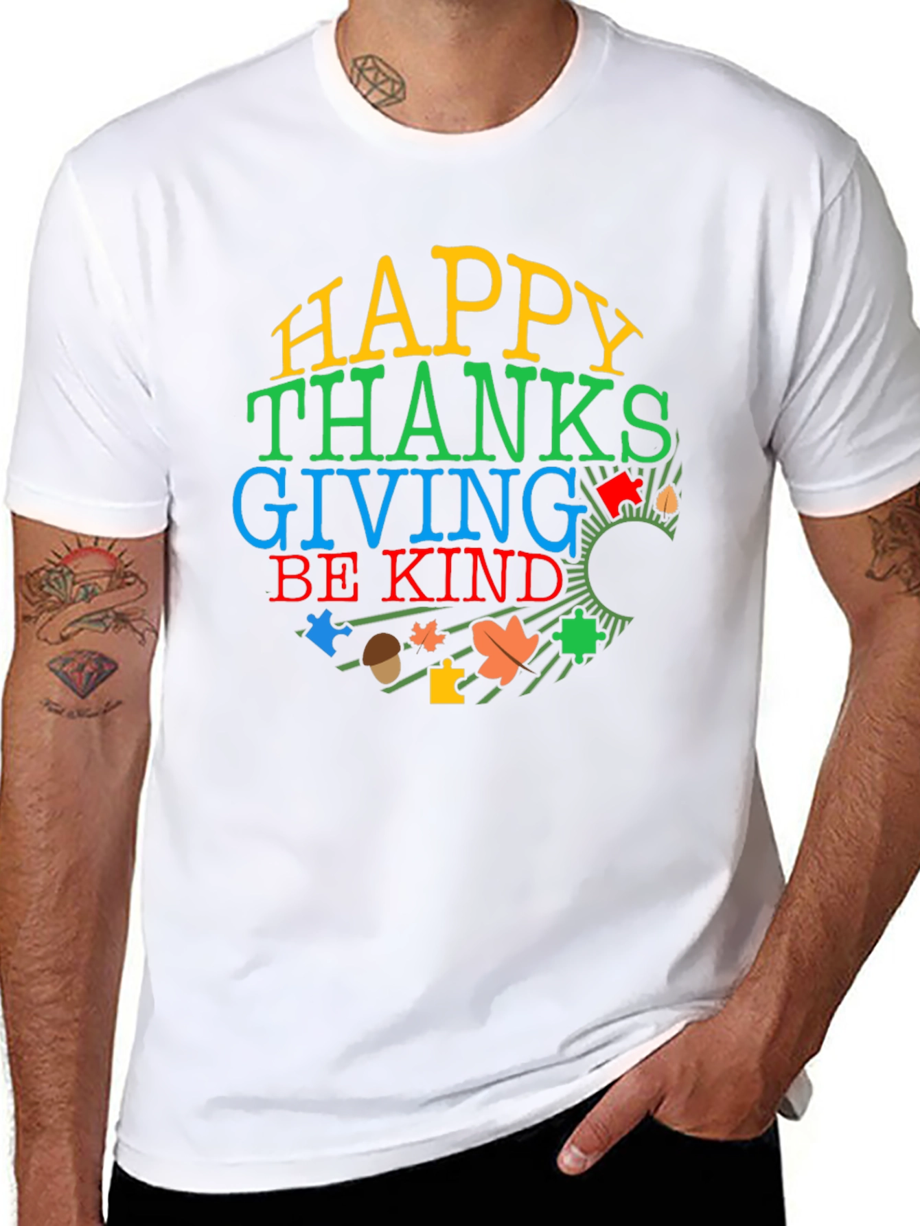 Happy Thanksgiving Autism Awareness Shirt