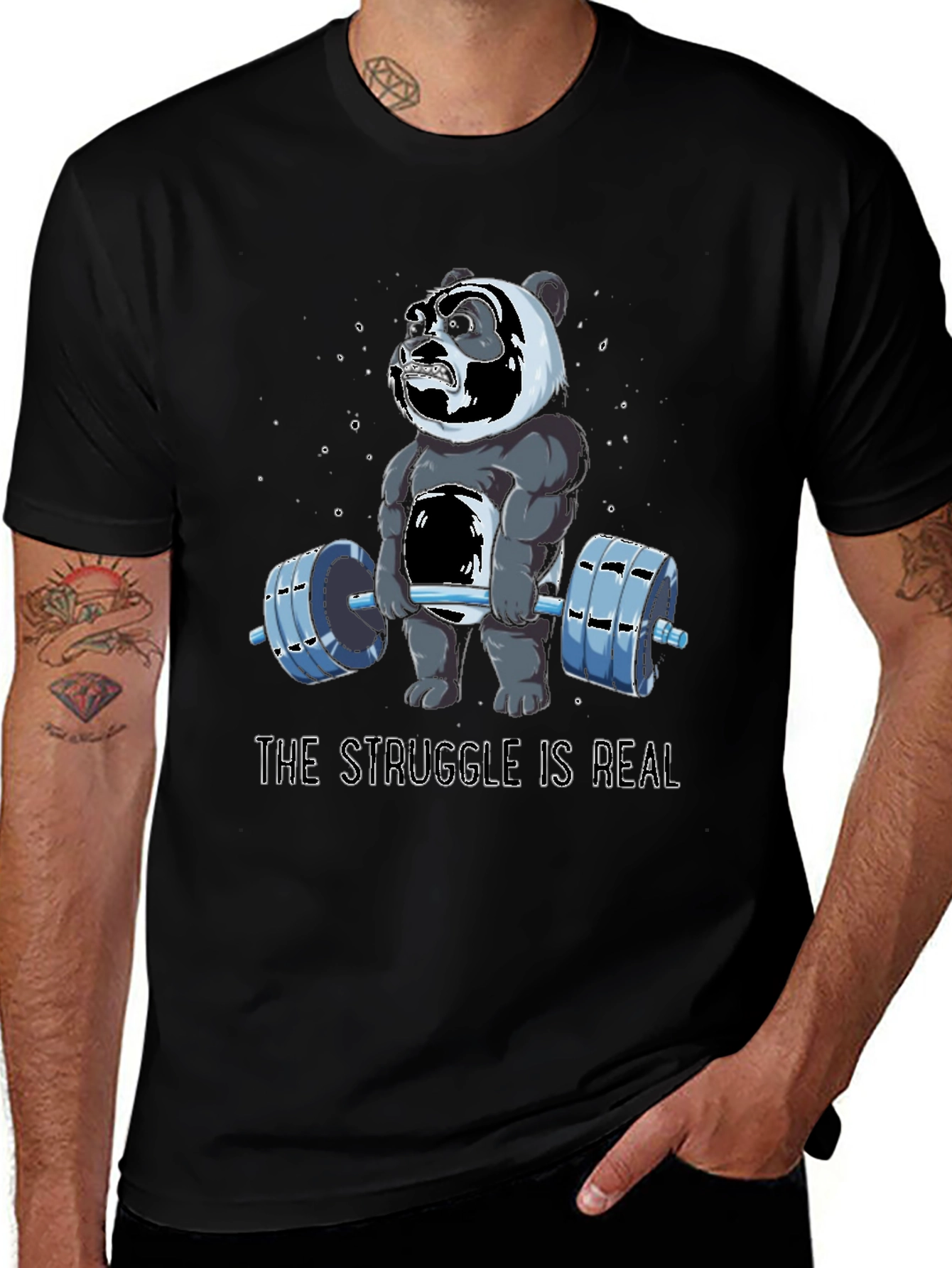 Struggle is Real Panda Gym T-Shirt