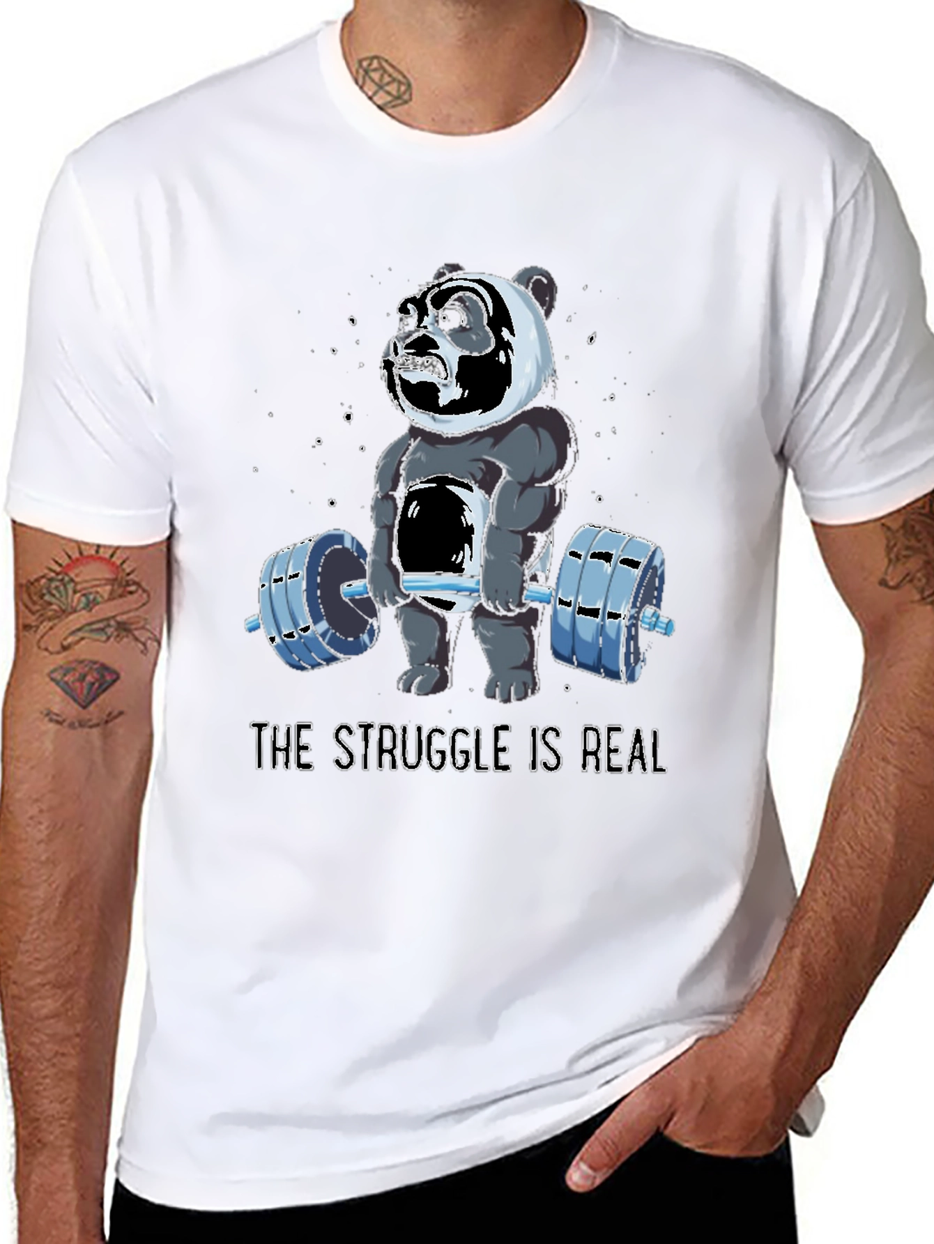 Struggle is Real Panda Gym T-Shirt