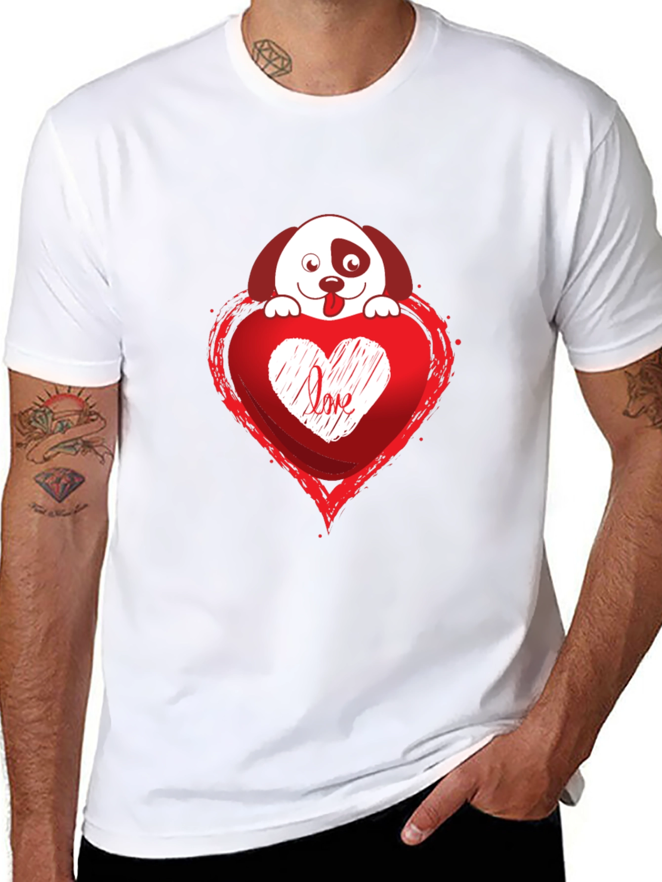 Love Pup Graphic Tee - Black T-Shirt