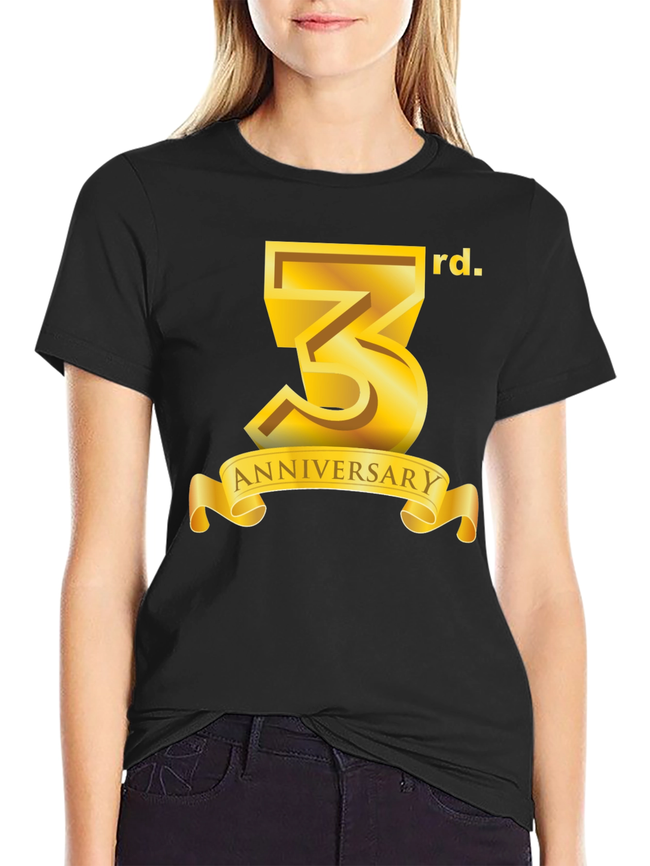 3rd Anniversary Black T-Shirt
