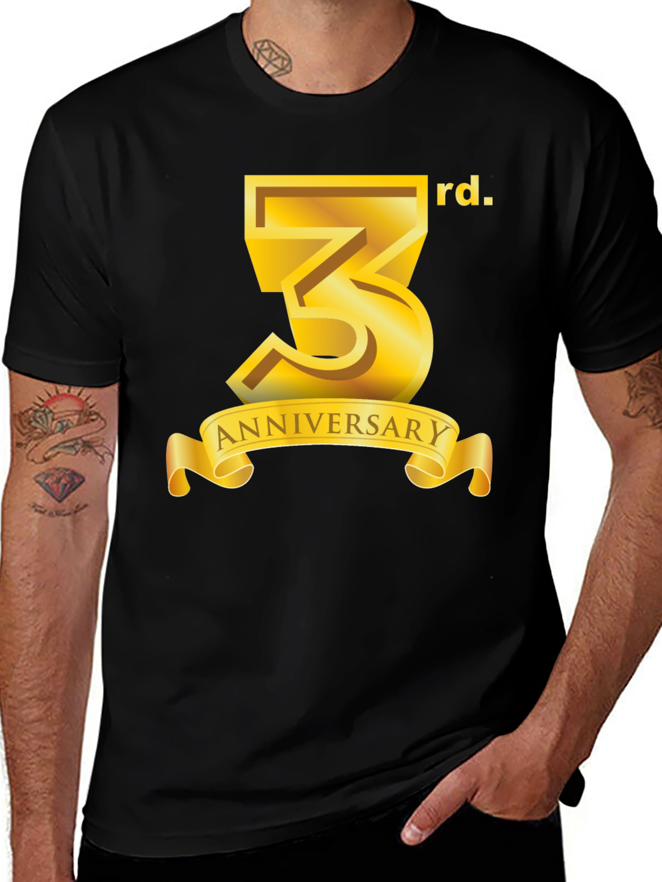 3rd Anniversary Black T-Shirt