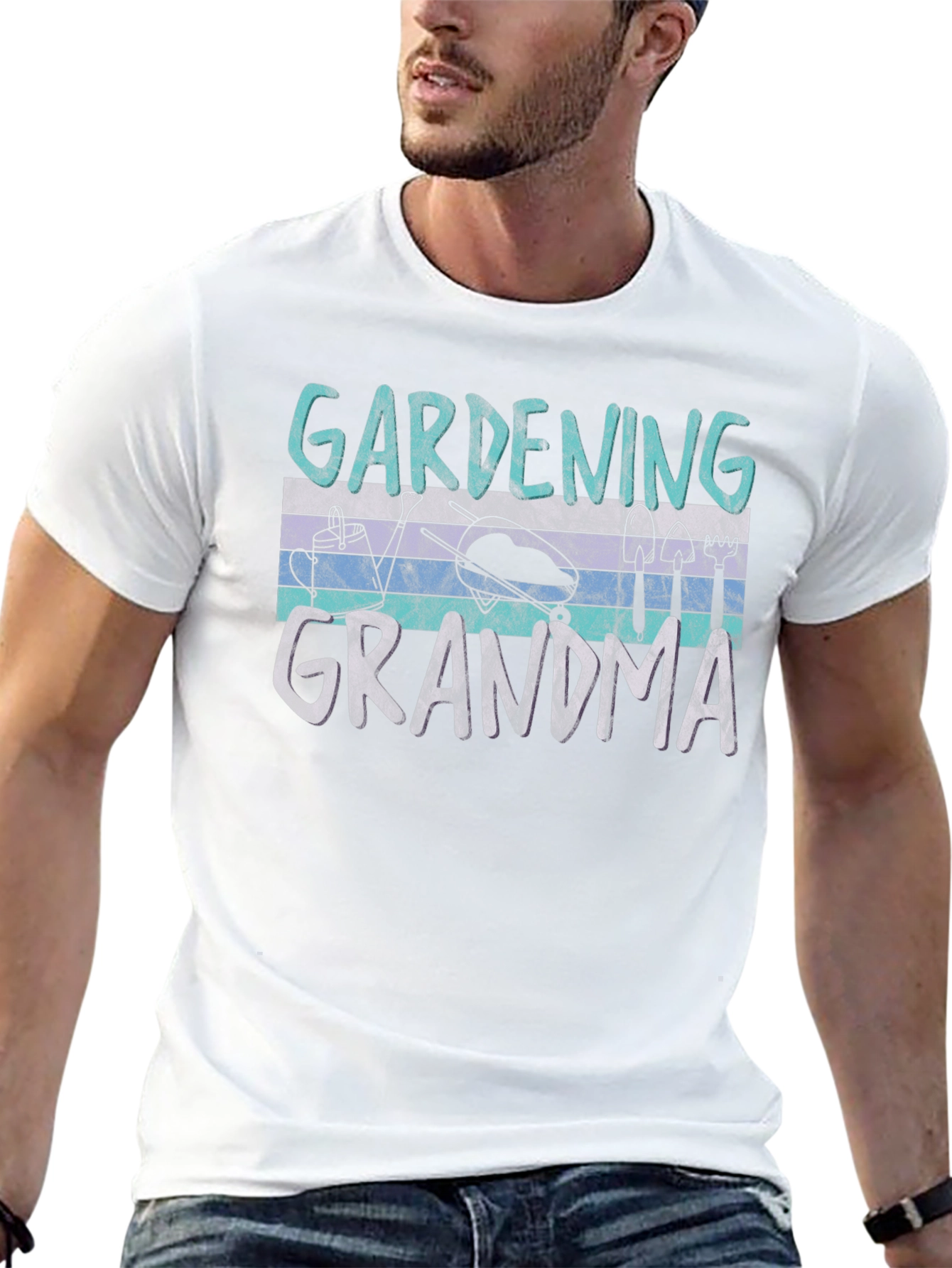 Gardening Grandma Black T-Shirt