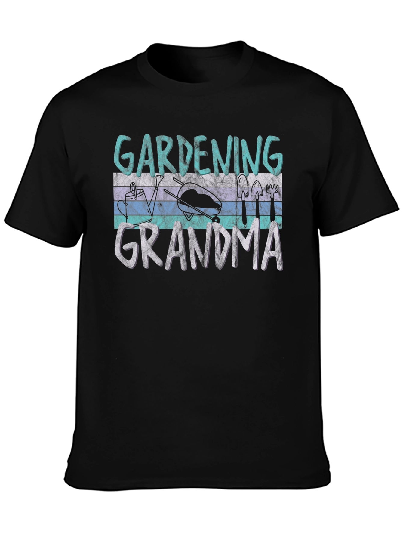 Gardening Grandma Black T-Shirt