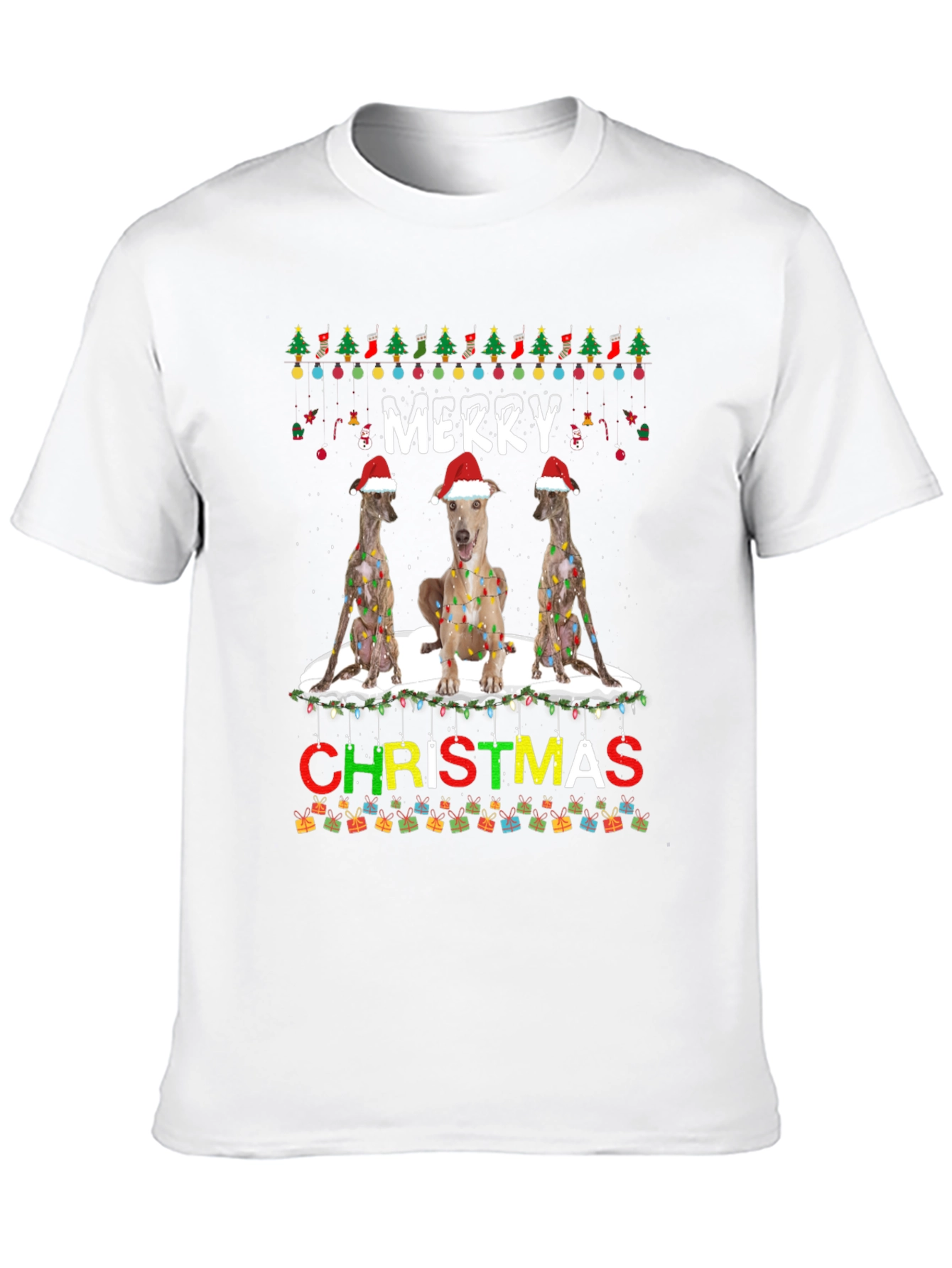 Merry Christmas Dog Breed T-Shirt