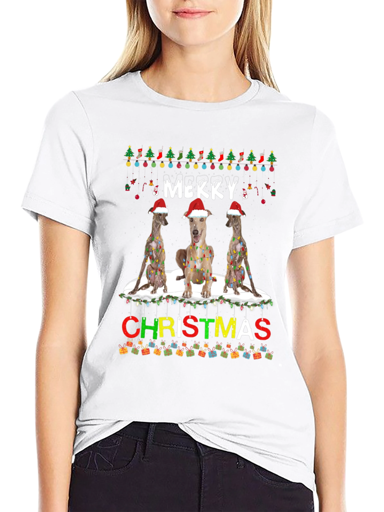Merry Christmas Dog Breed T-Shirt
