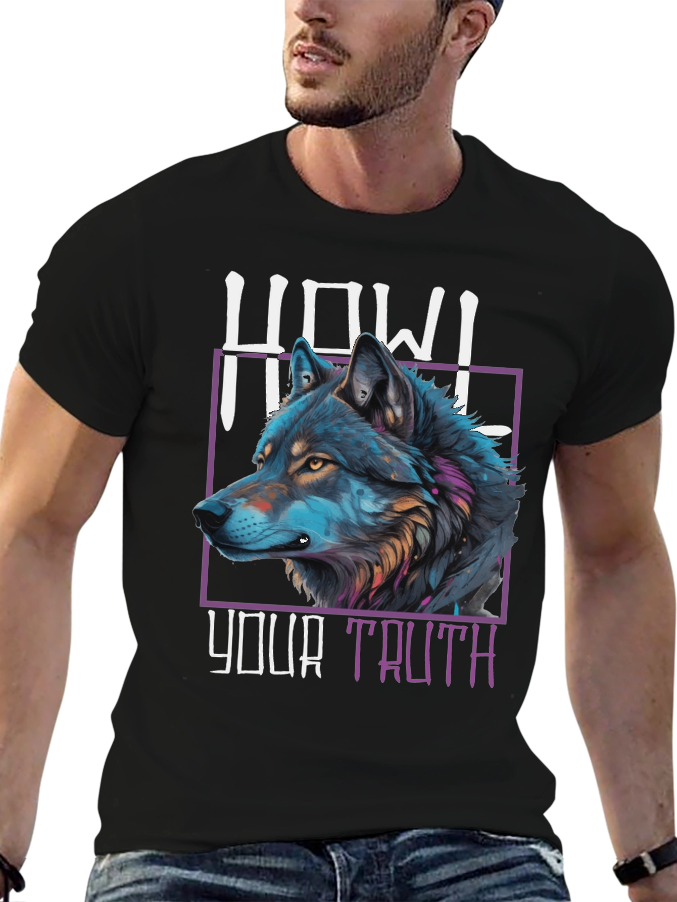 Howl Your Truth Wolf Graphic T-Shirt