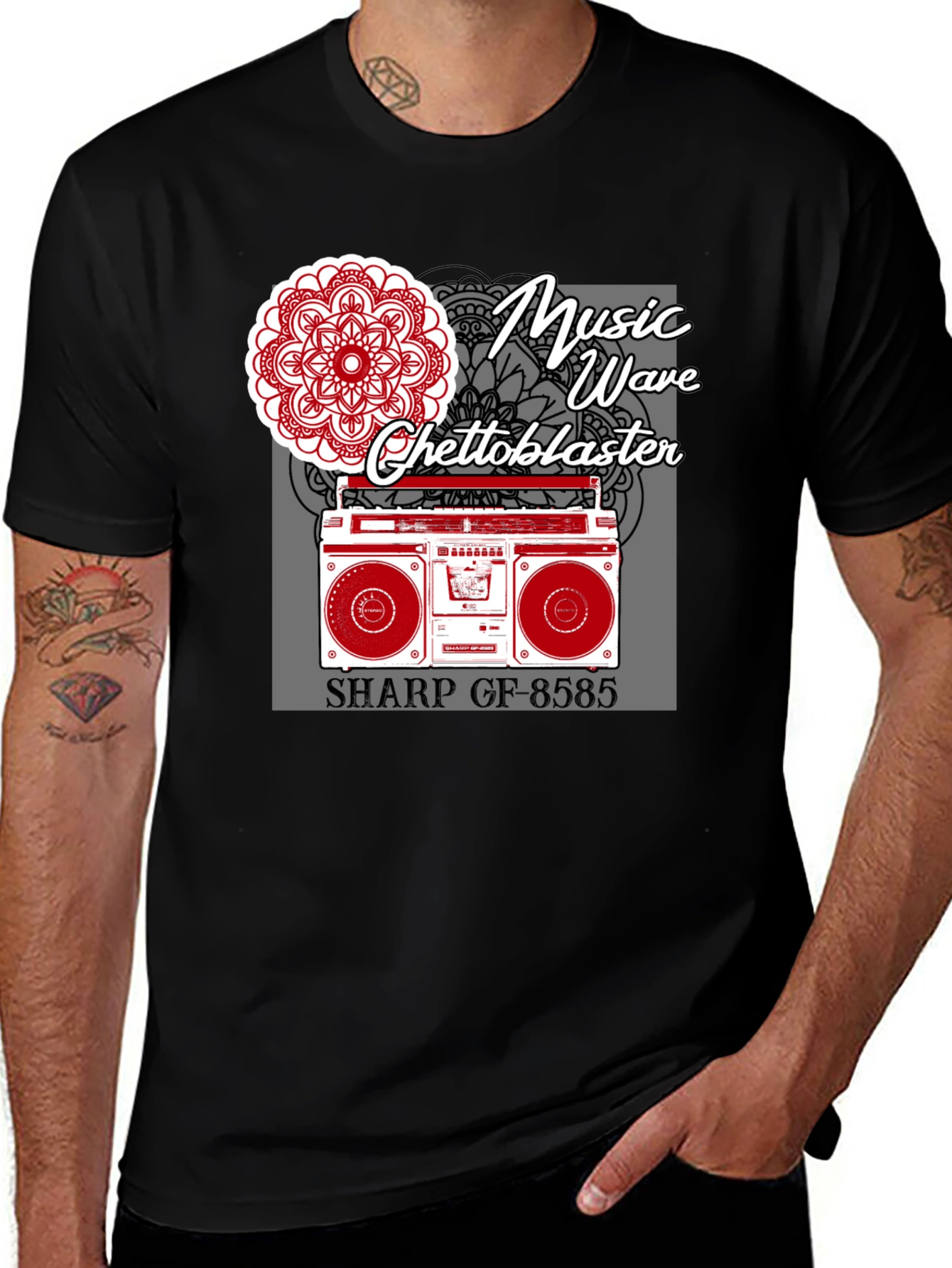Music Wave Ghetto Blaster Graphic Tee