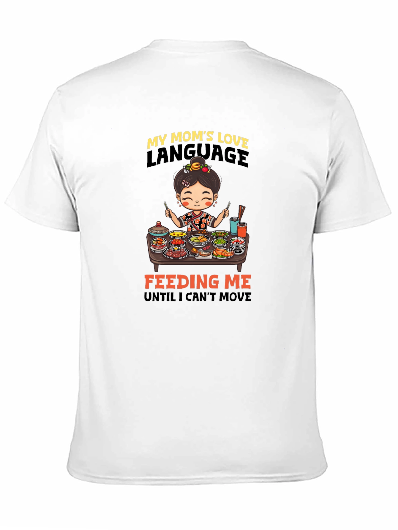 Moms Love Language T-Shirt - Cute Foodie Tee