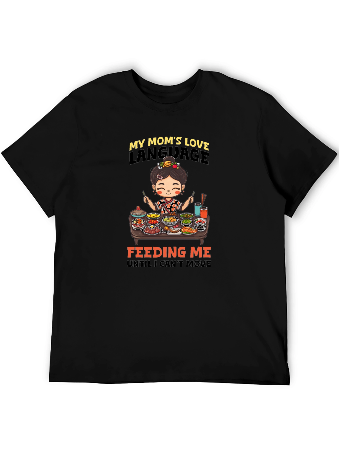 Moms Love Language T-Shirt - Cute Foodie Tee