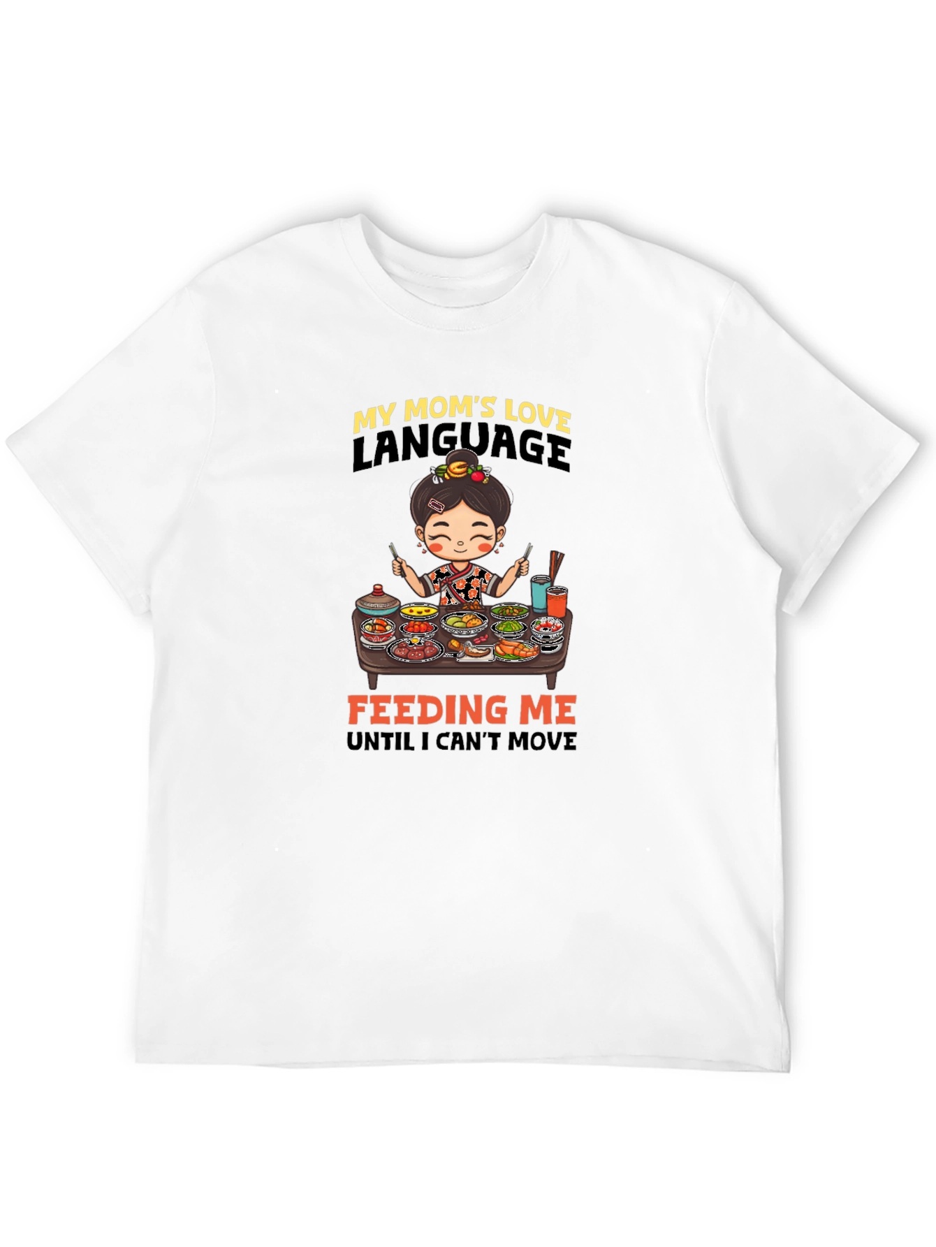 Moms Love Language T-Shirt - Cute Foodie Tee
