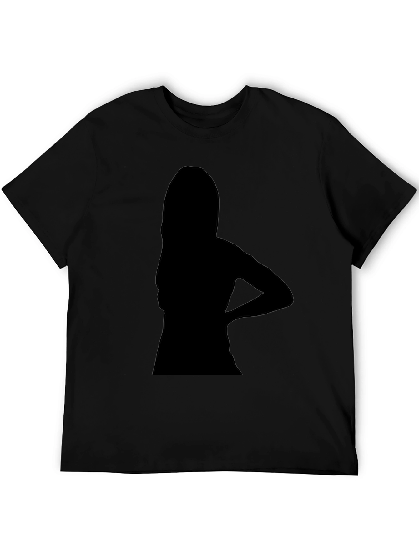 Silhouette Graphic Print Black T-Shirt