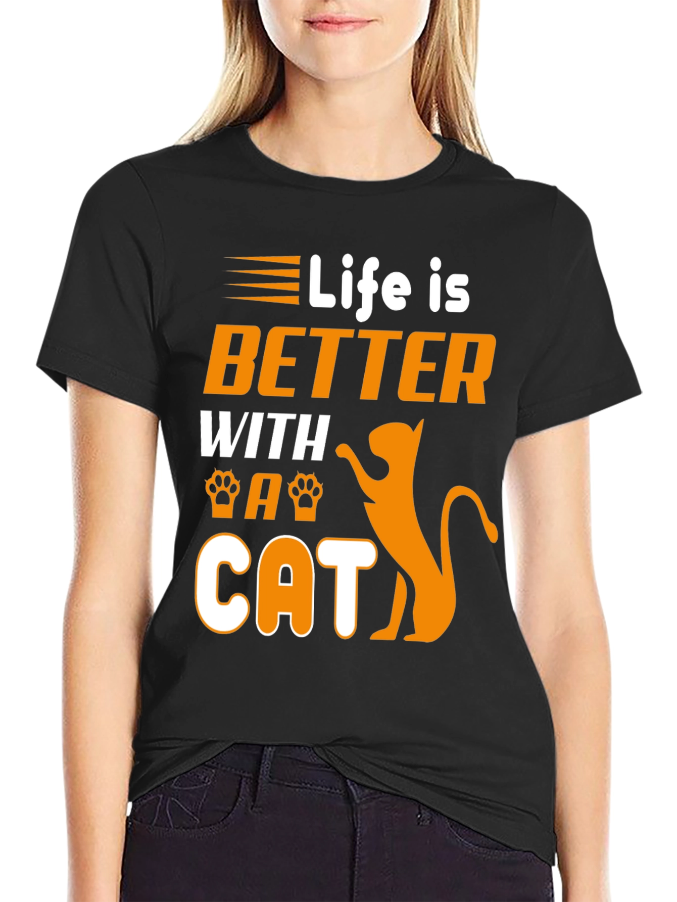 Life is Better With a Cat Graphic Tee