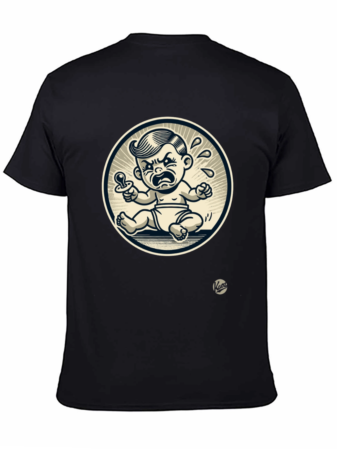 Grumpy Baby Graphic Tee - Black Cotton T-Shirt