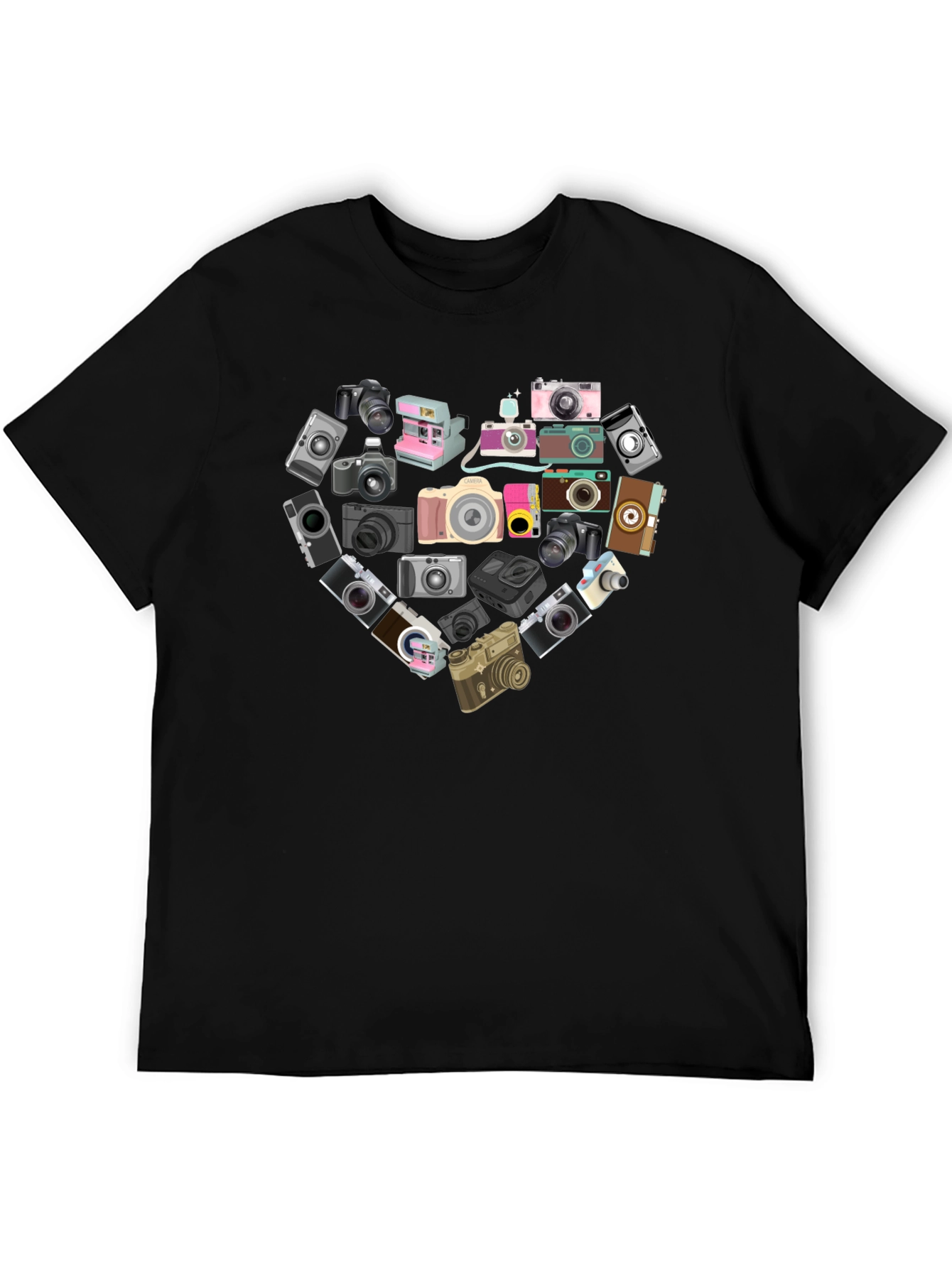 Camera Heart Graphic Tee - Photography Lover T-Shirt