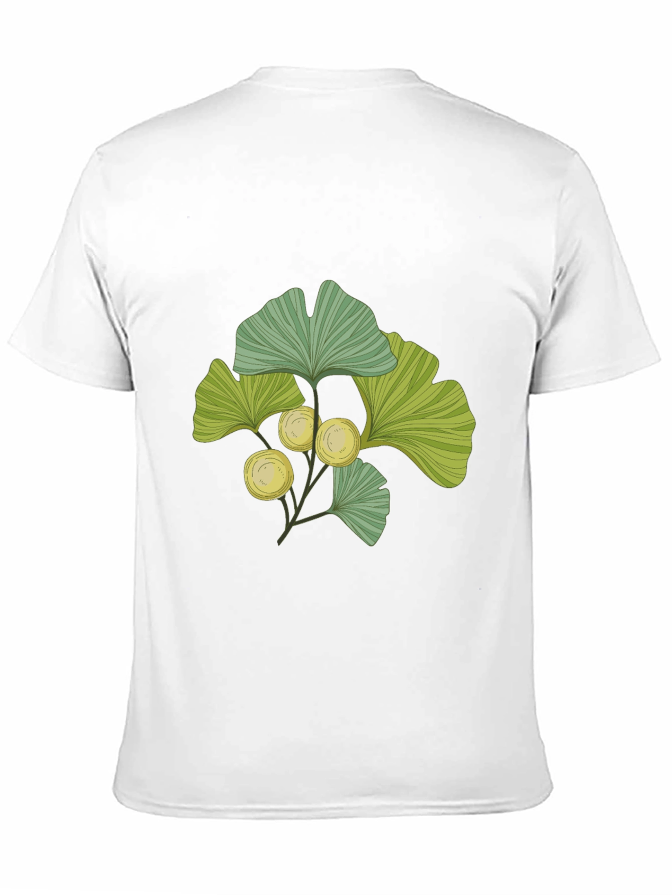 Ginkgo Leaf Print T-Shirt - Nature Inspired Design