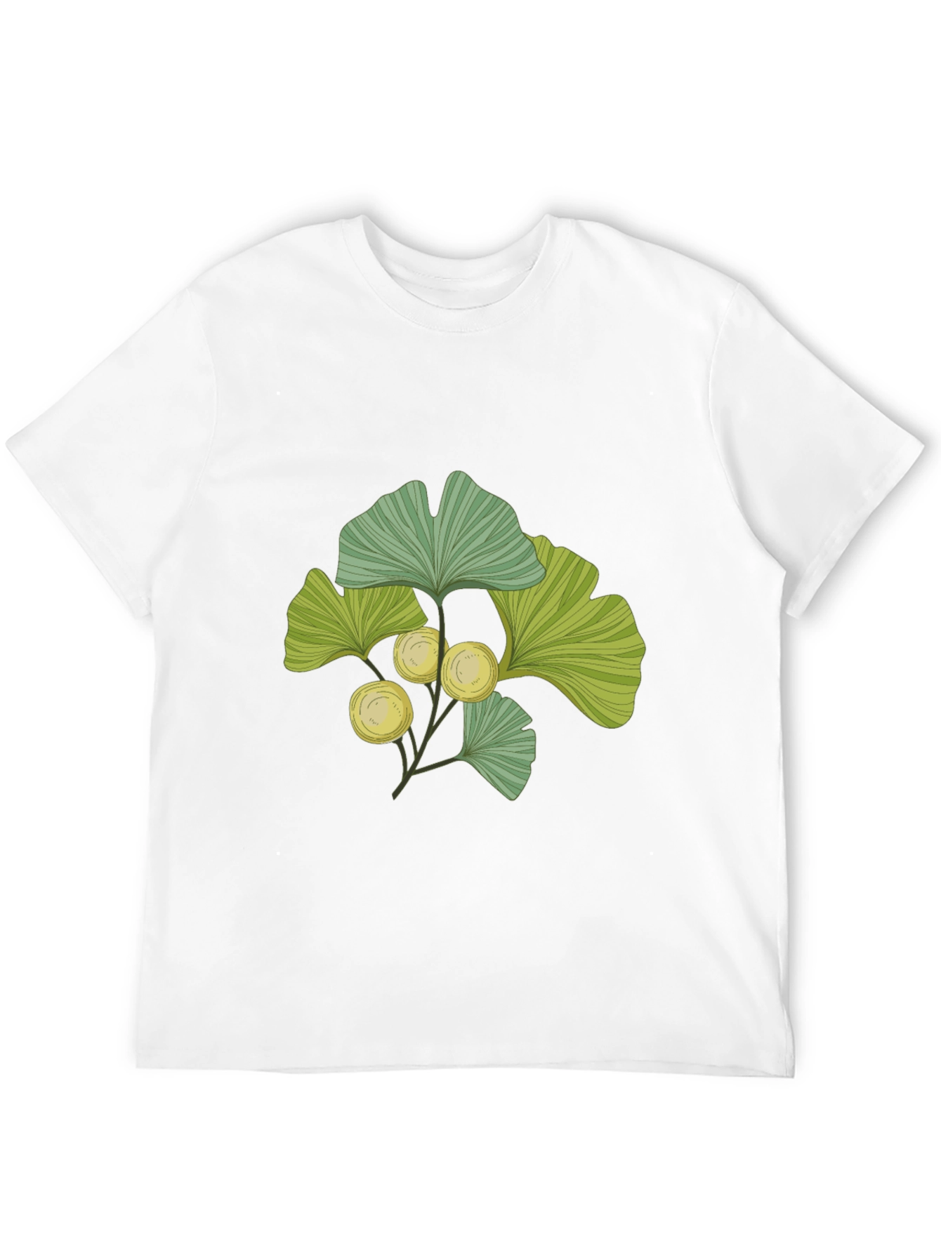 Ginkgo Leaf Print T-Shirt - Nature Inspired Design