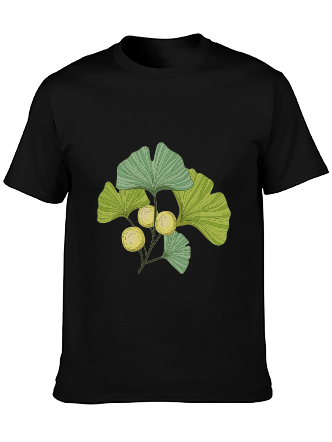 Ginkgo Leaf Print T-Shirt - Nature Inspired Design