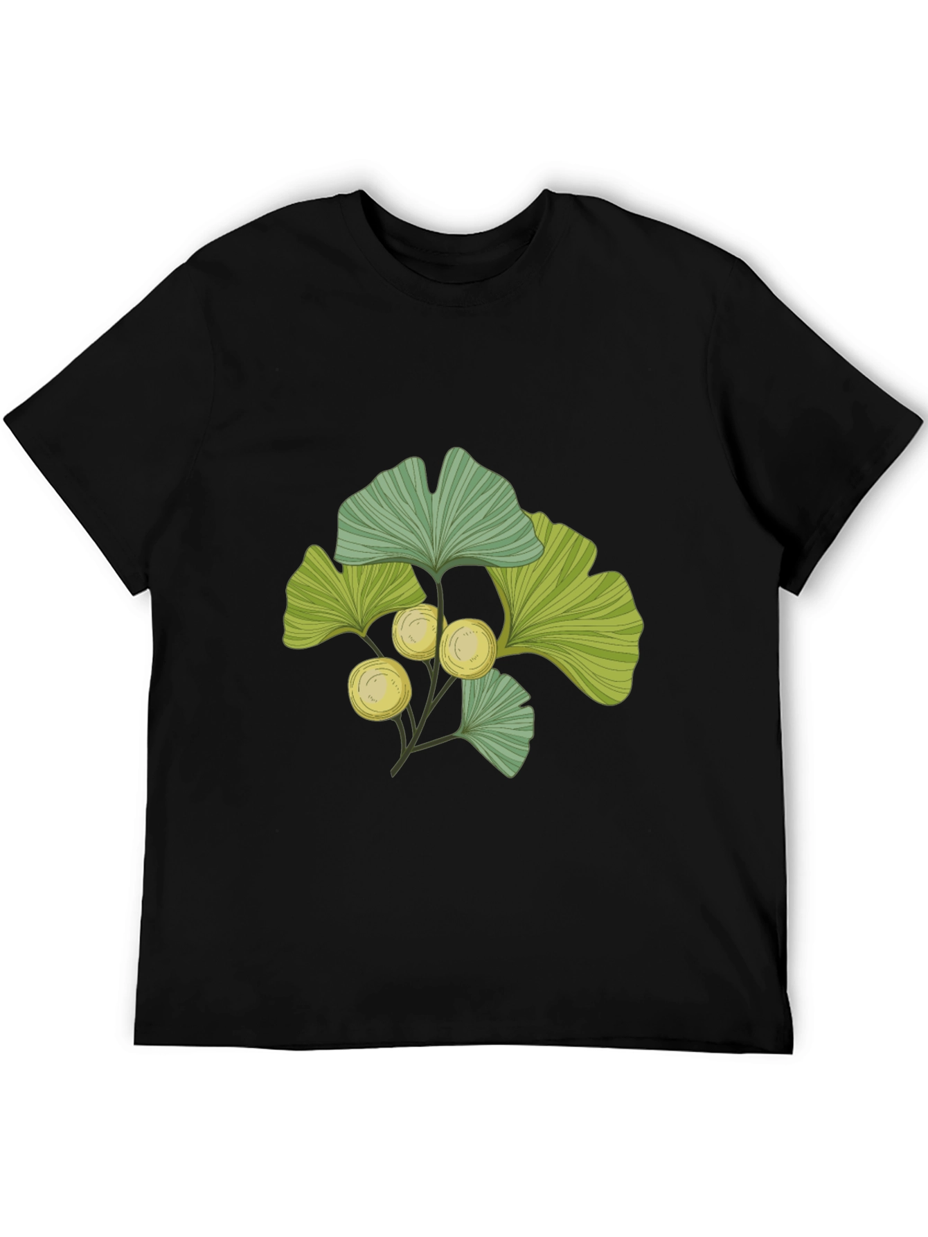 Ginkgo Leaf Print T-Shirt - Nature Inspired Design