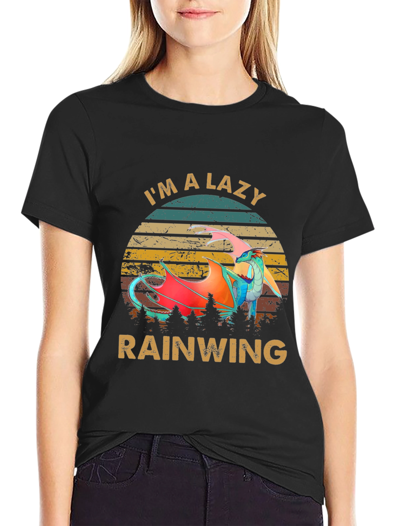 Lazy Rainwing Graphic Tee - Dragon Lover Shirt
