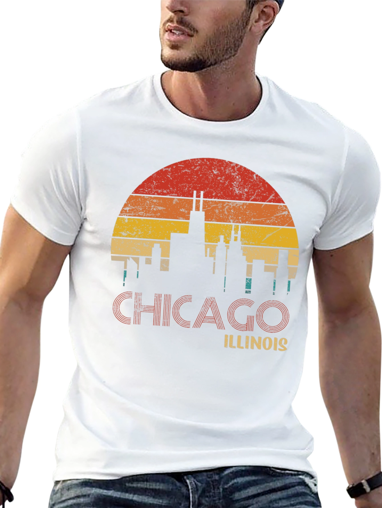 Chicago Illinois Retro Graphic T-Shirt