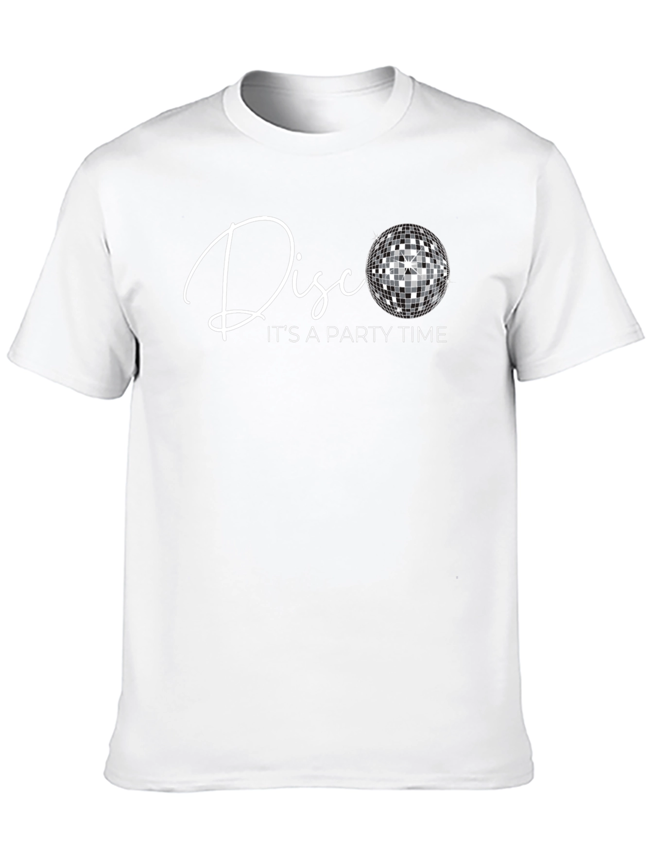 Disco Party Time Black Graphic Tee