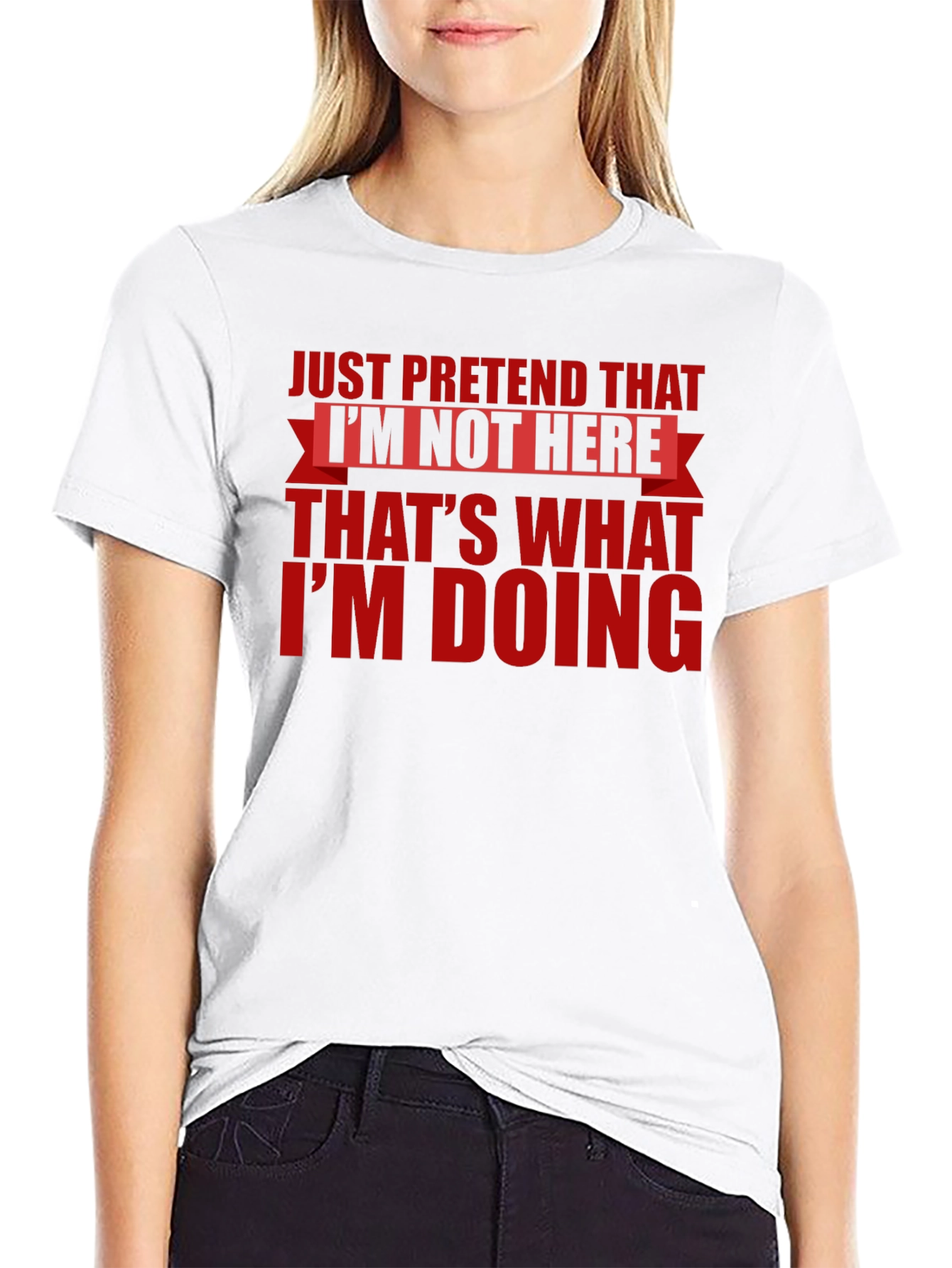 Just Pretend T-Shirt - Funny Introvert Tee