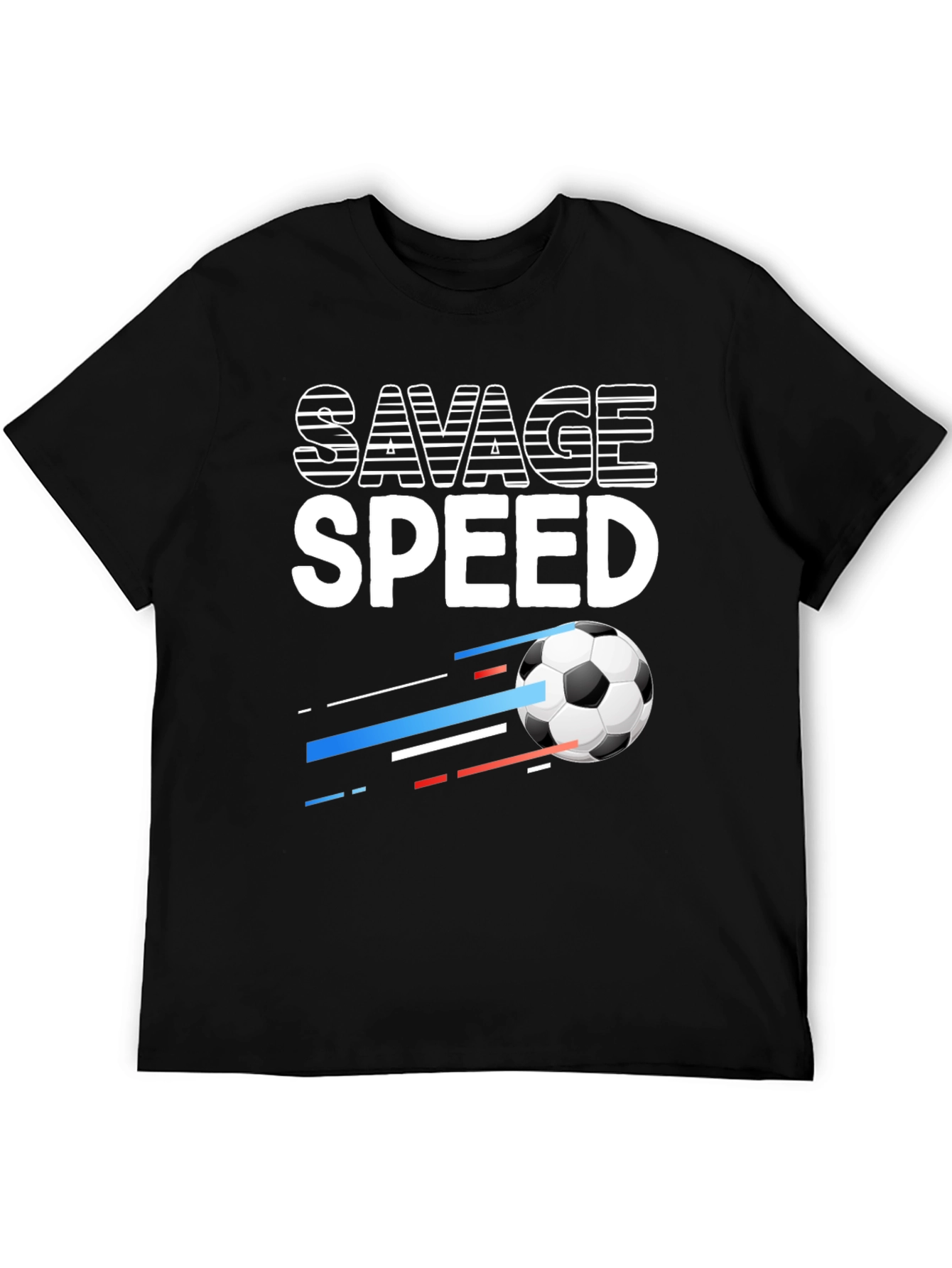 Savage Speed Soccer Ball Graphic Tee - Black