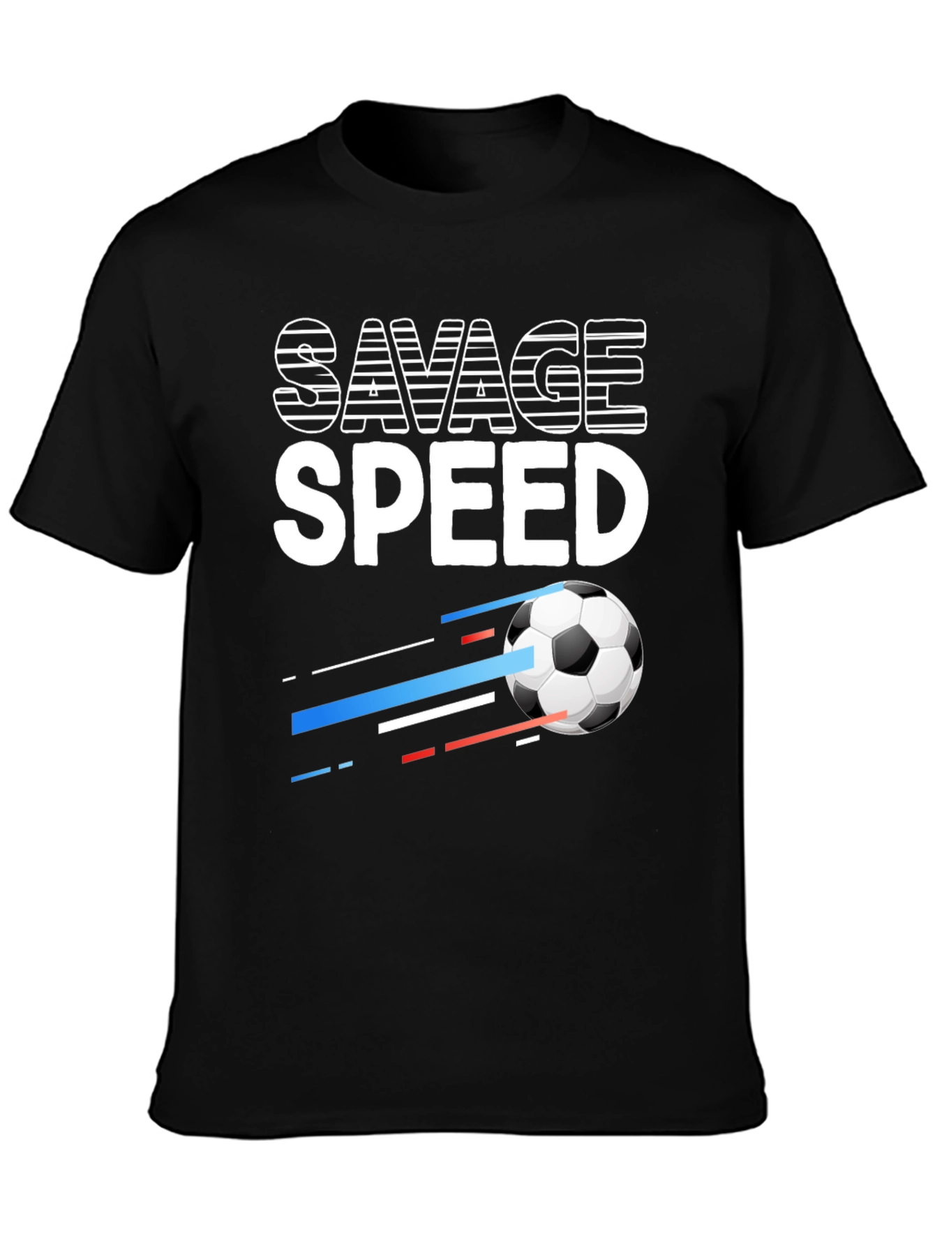 Savage Speed Soccer Ball Graphic Tee - Black