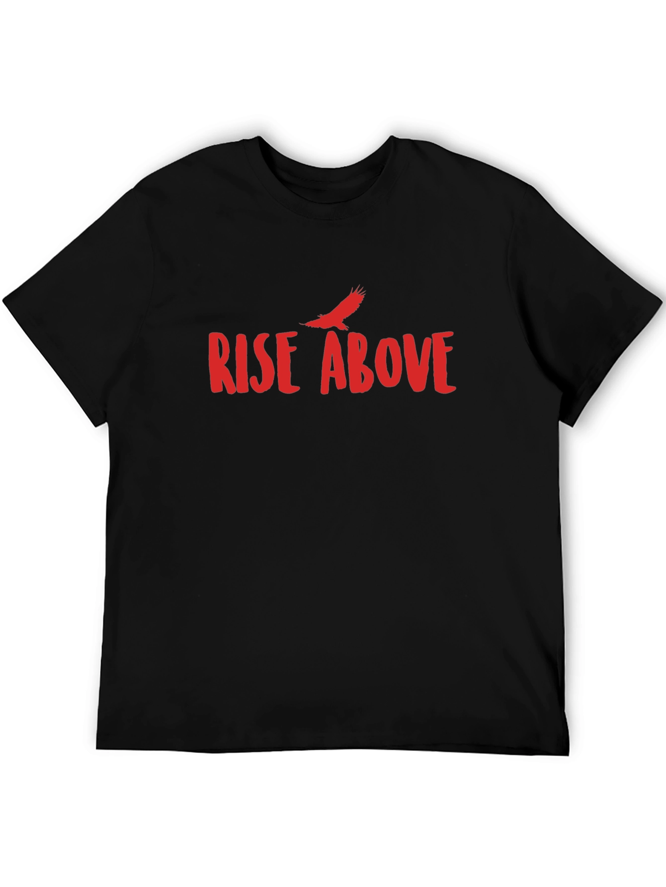 Rise Above Graphic Tee - Black Cotton