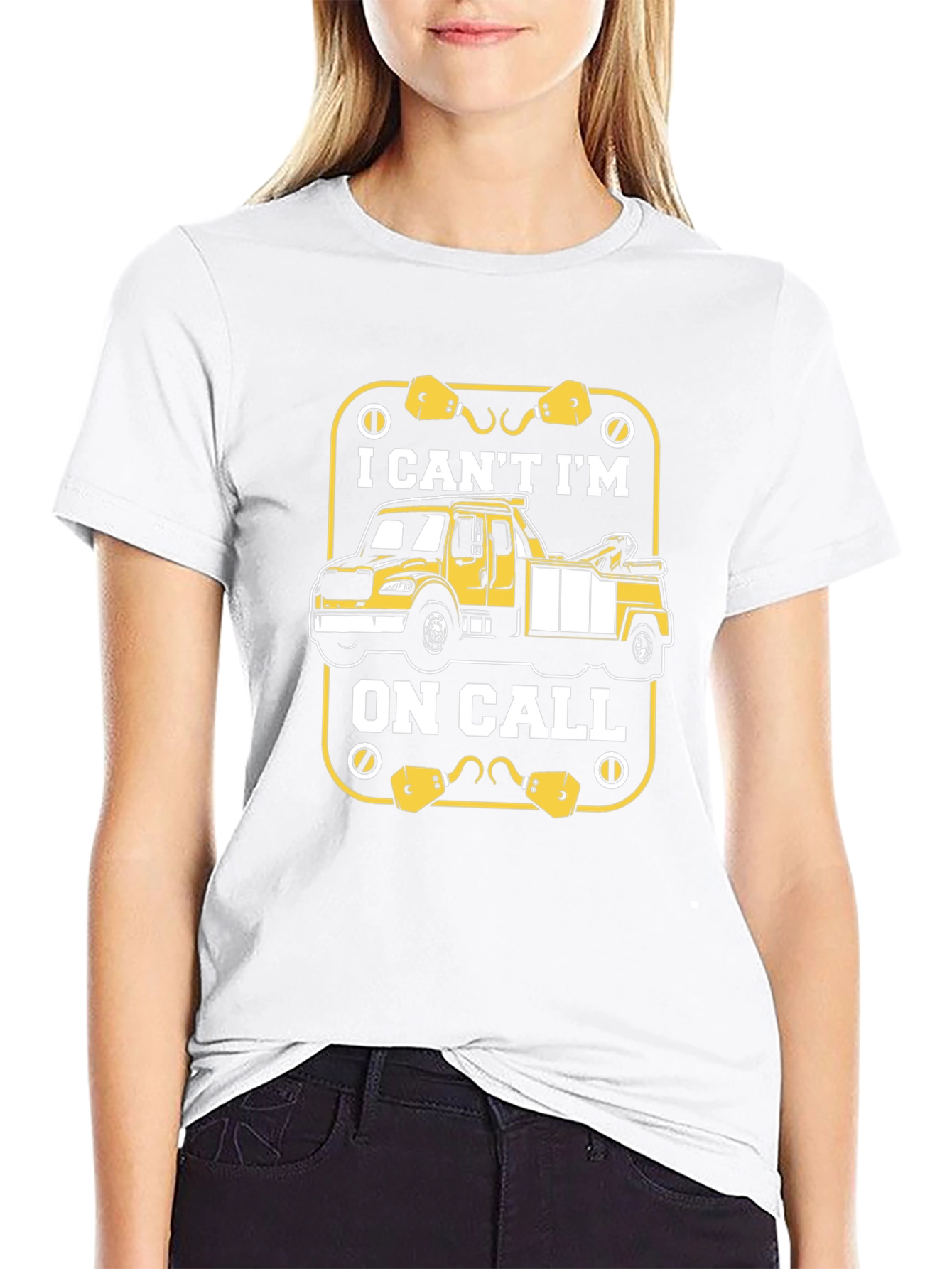 I Cant Im On Call Tow Truck Graphic T-Shirt