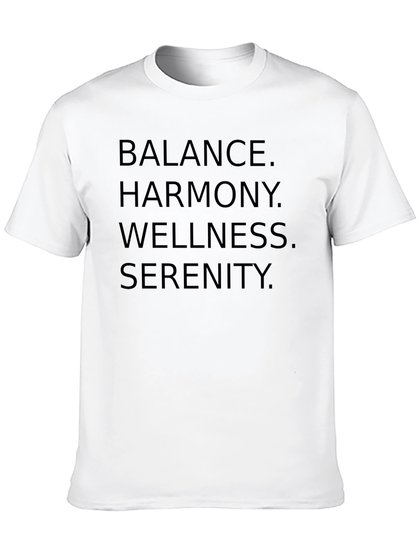 Balance Harmony Wellness Serenity Black Tee