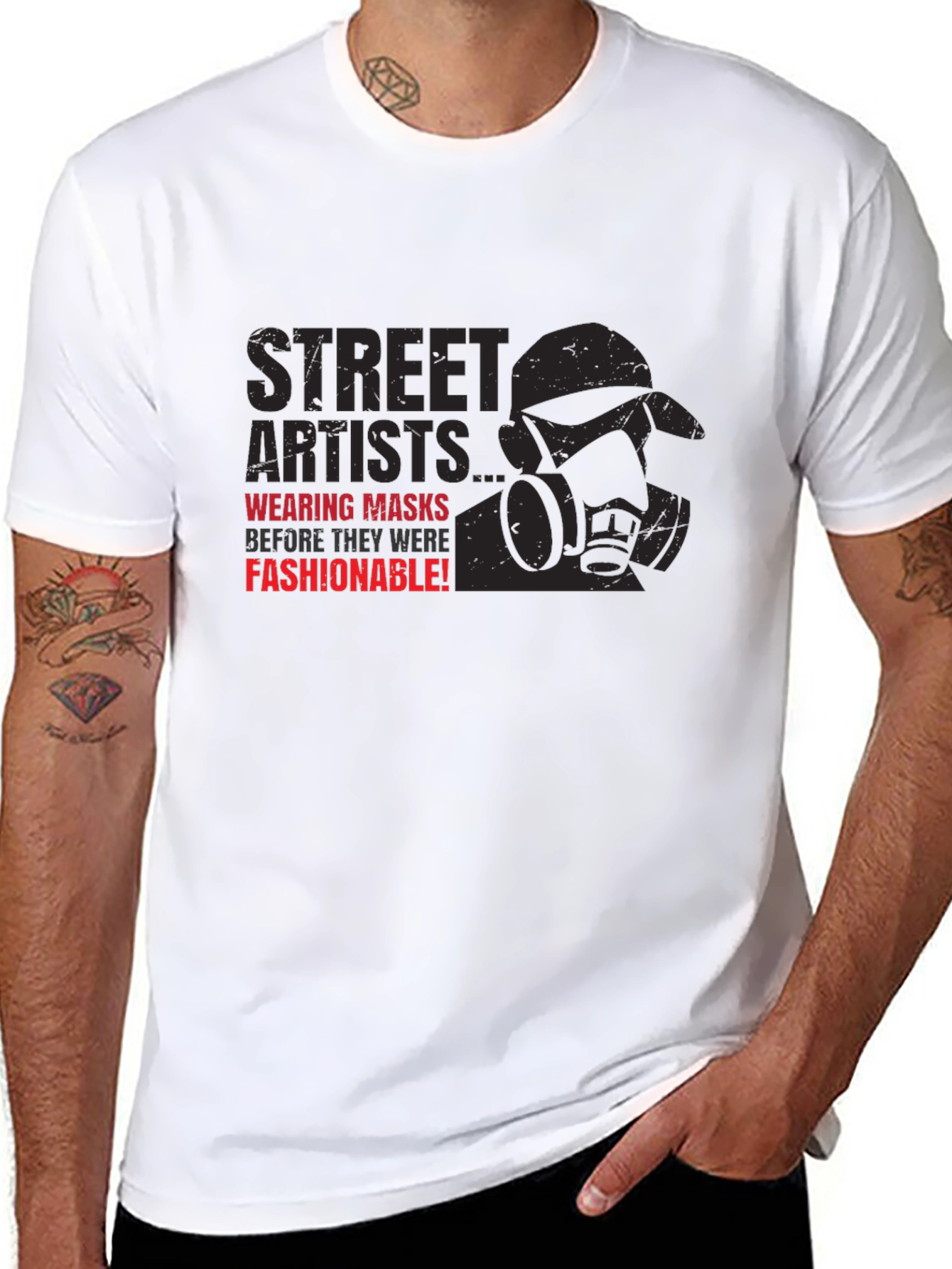 Street Artists Mask Graphic T-Shirt