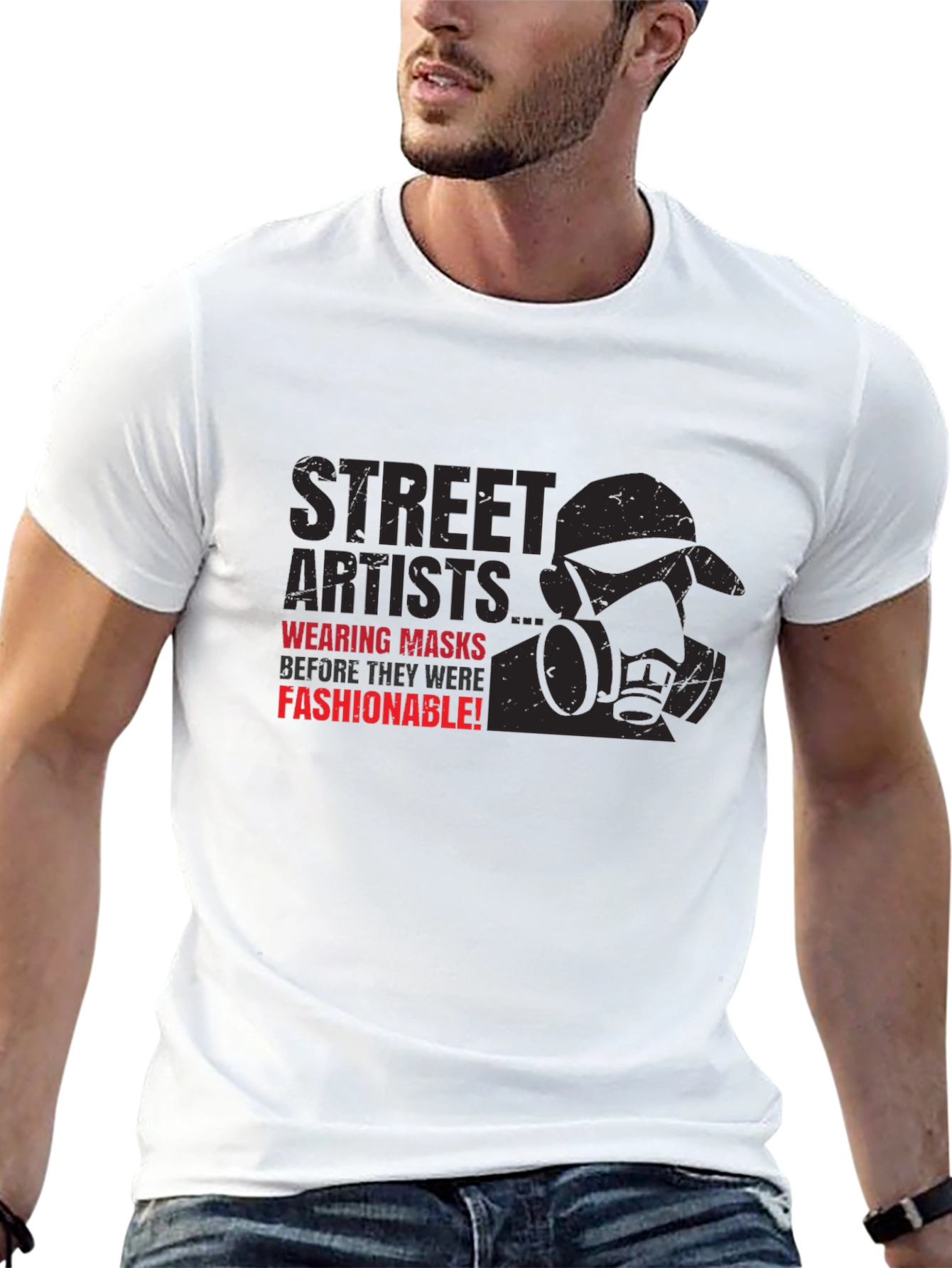 Street Artists Mask Graphic T-Shirt