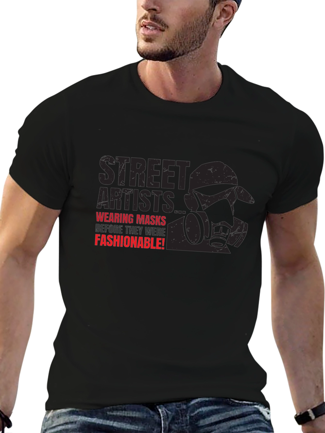 Street Artists Mask Graphic T-Shirt