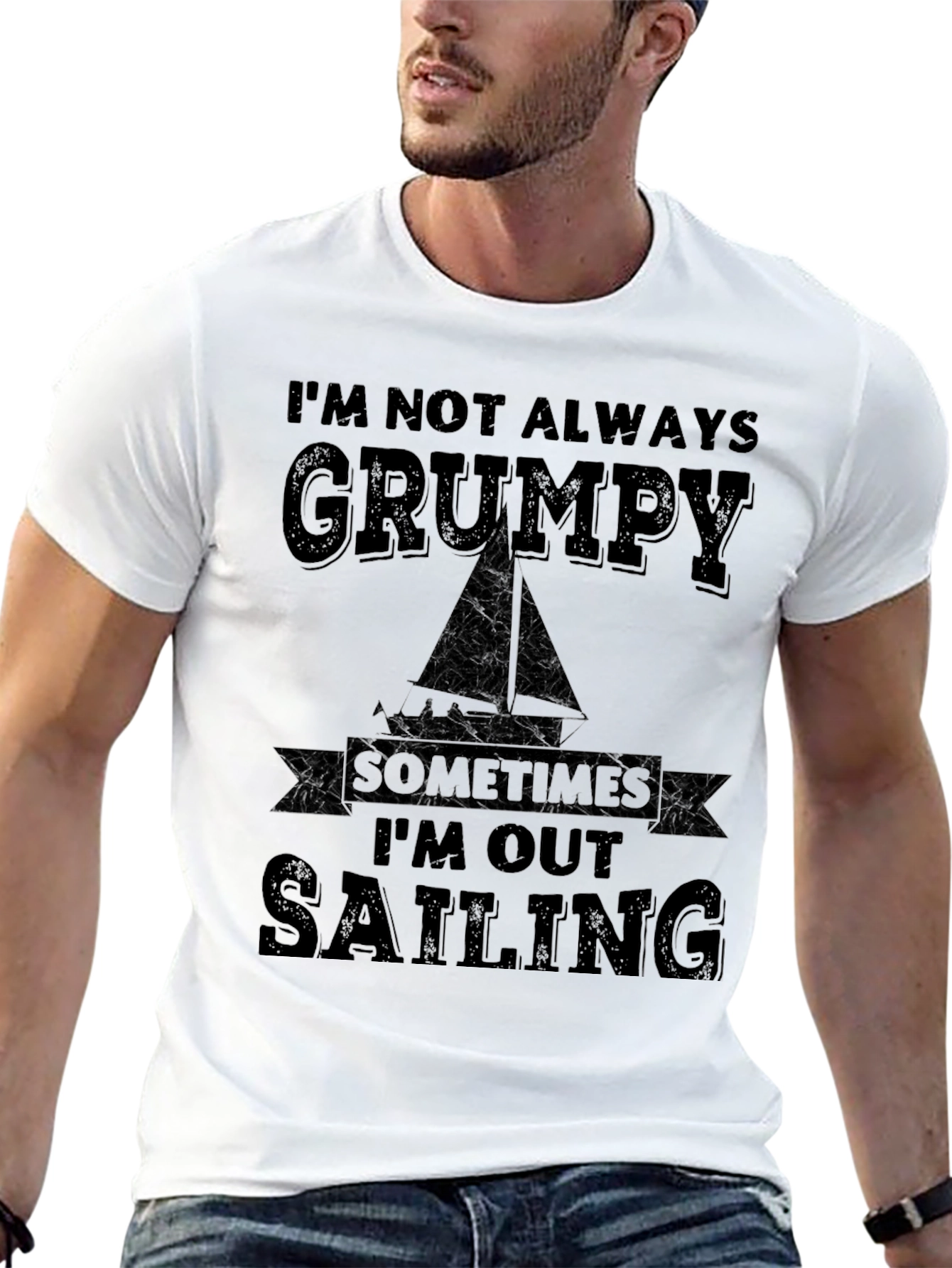 Grumpy Sailing Black T-Shirt