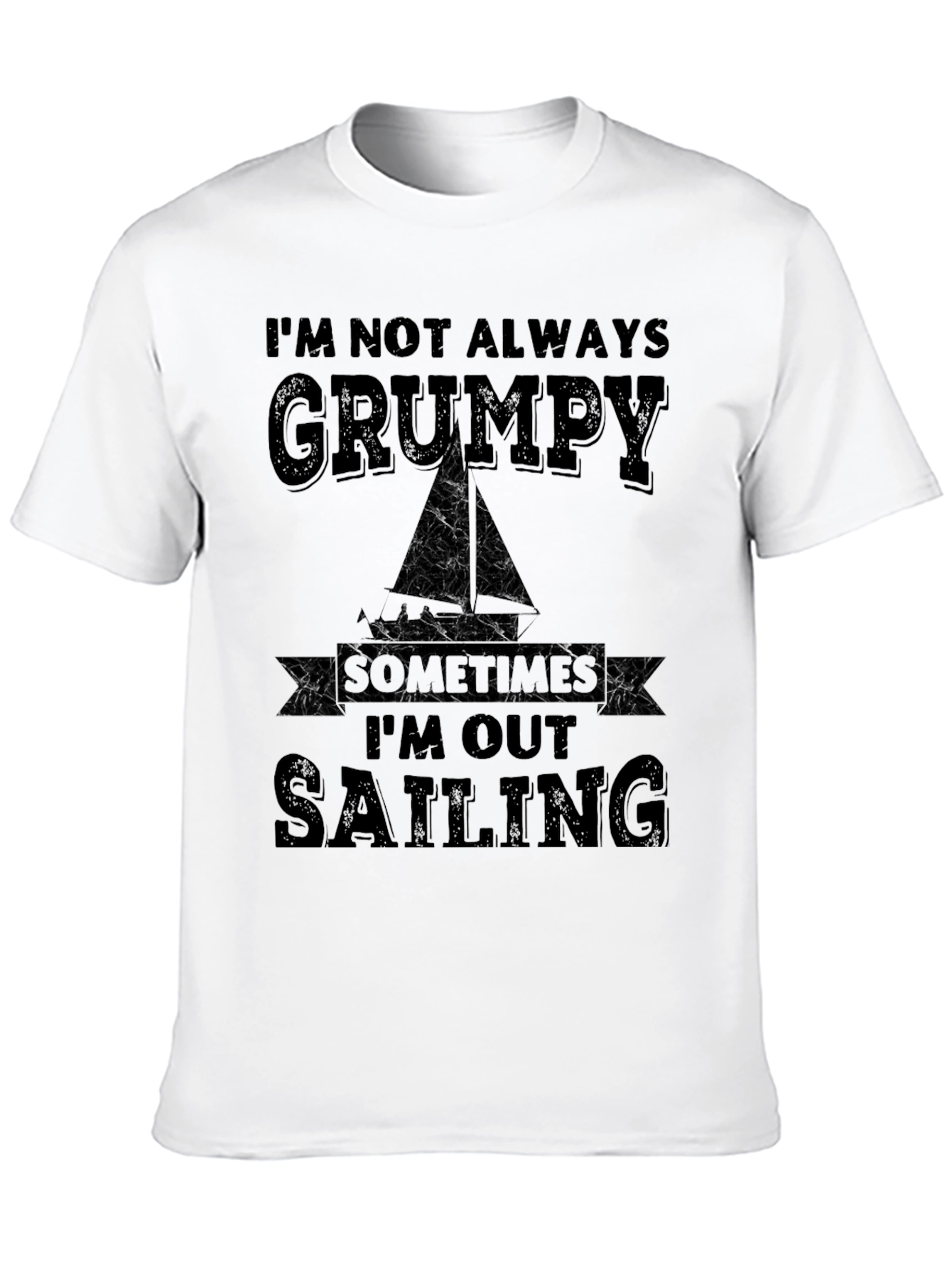 Grumpy Sailing Black T-Shirt