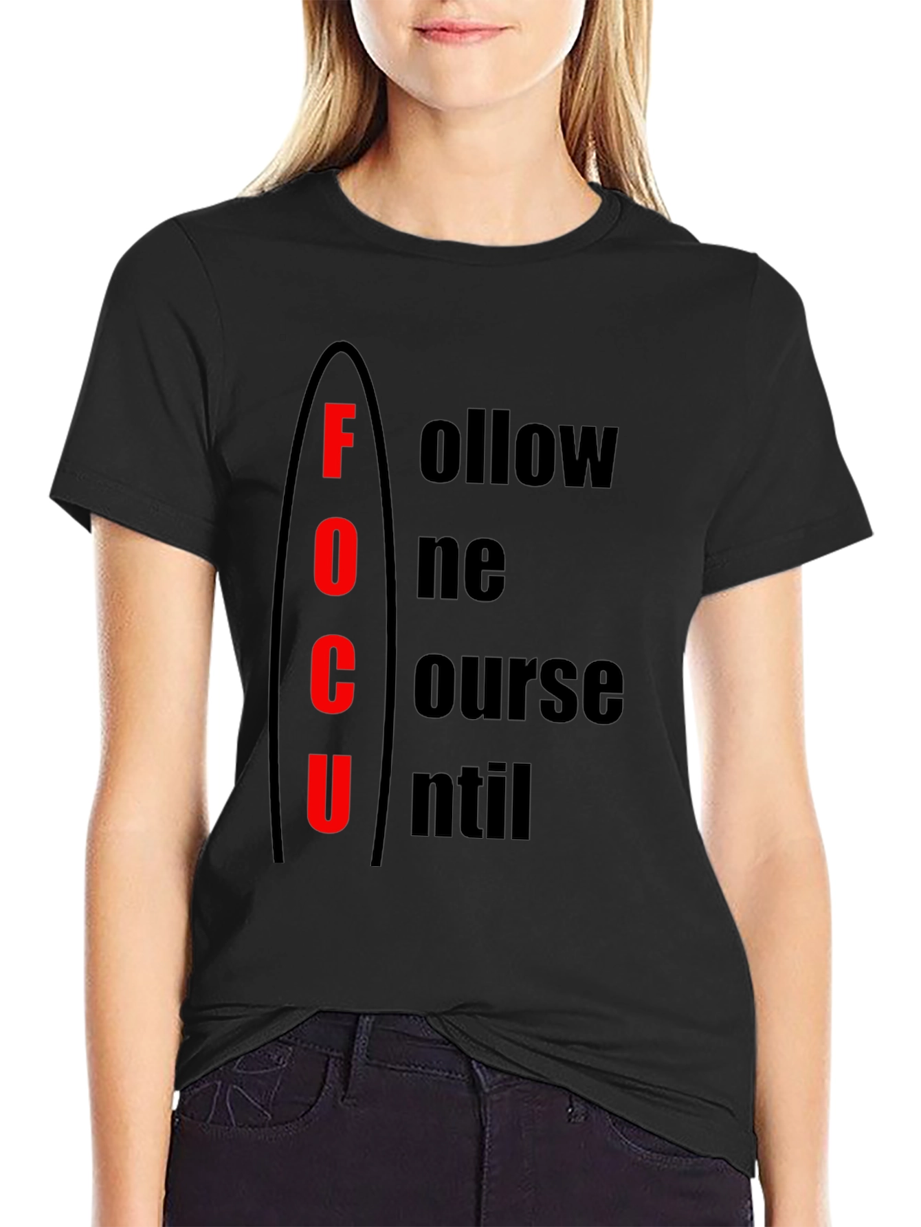Focus Motivational T-Shirt - Follow One Course Until Success