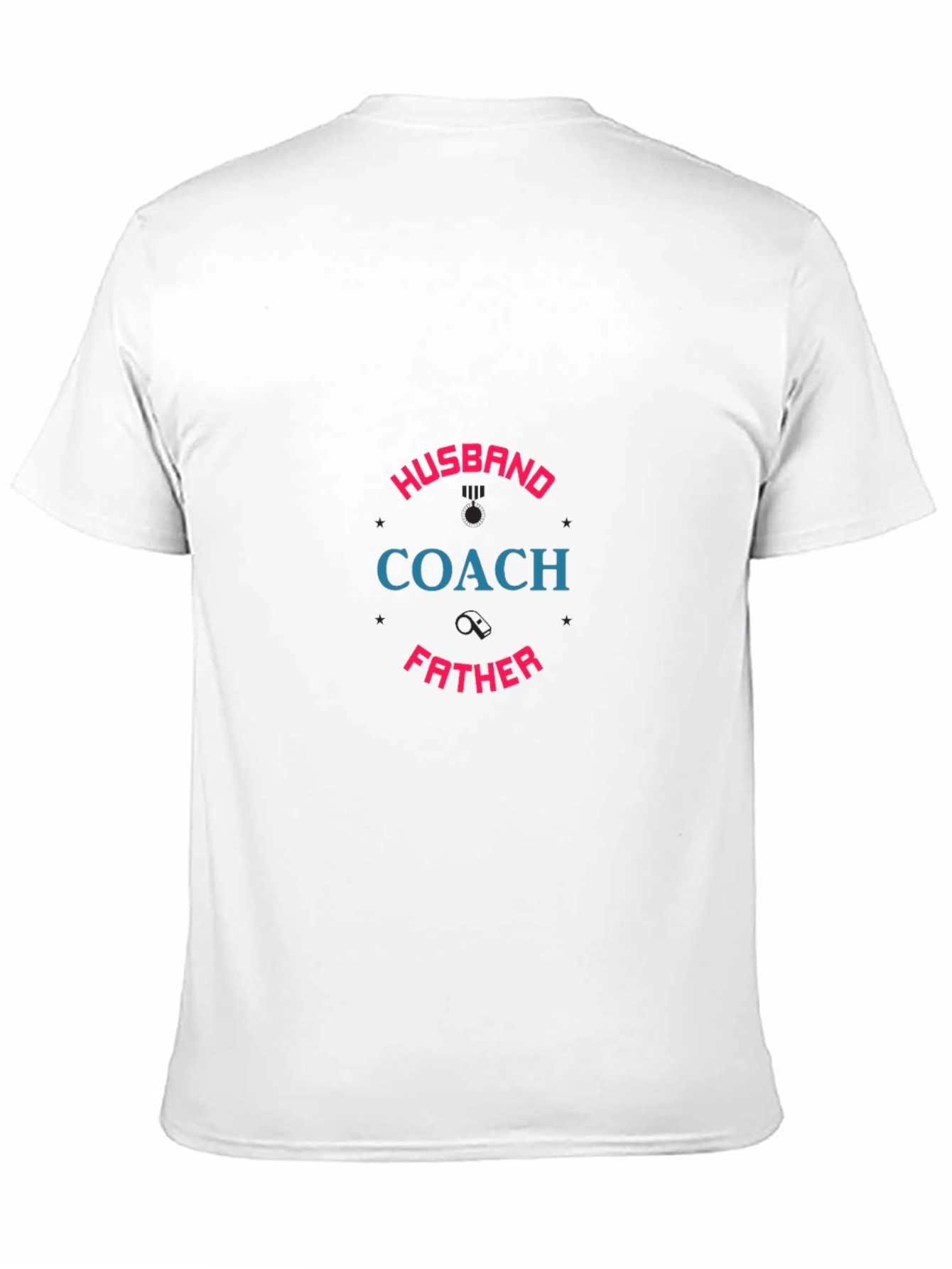 Husband Coach Father Black T-Shirt