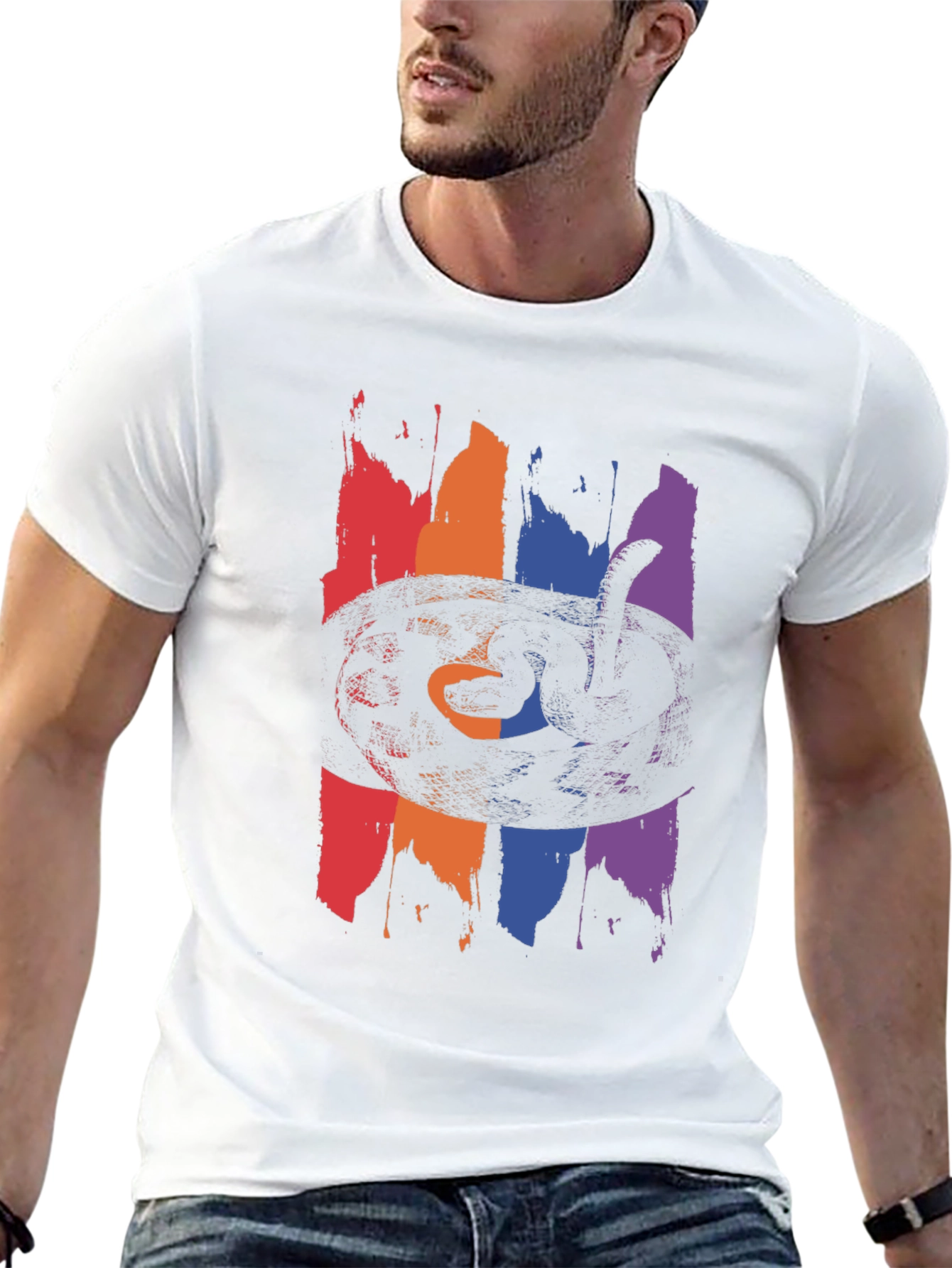 Mens Snake Graphic Tee - Black