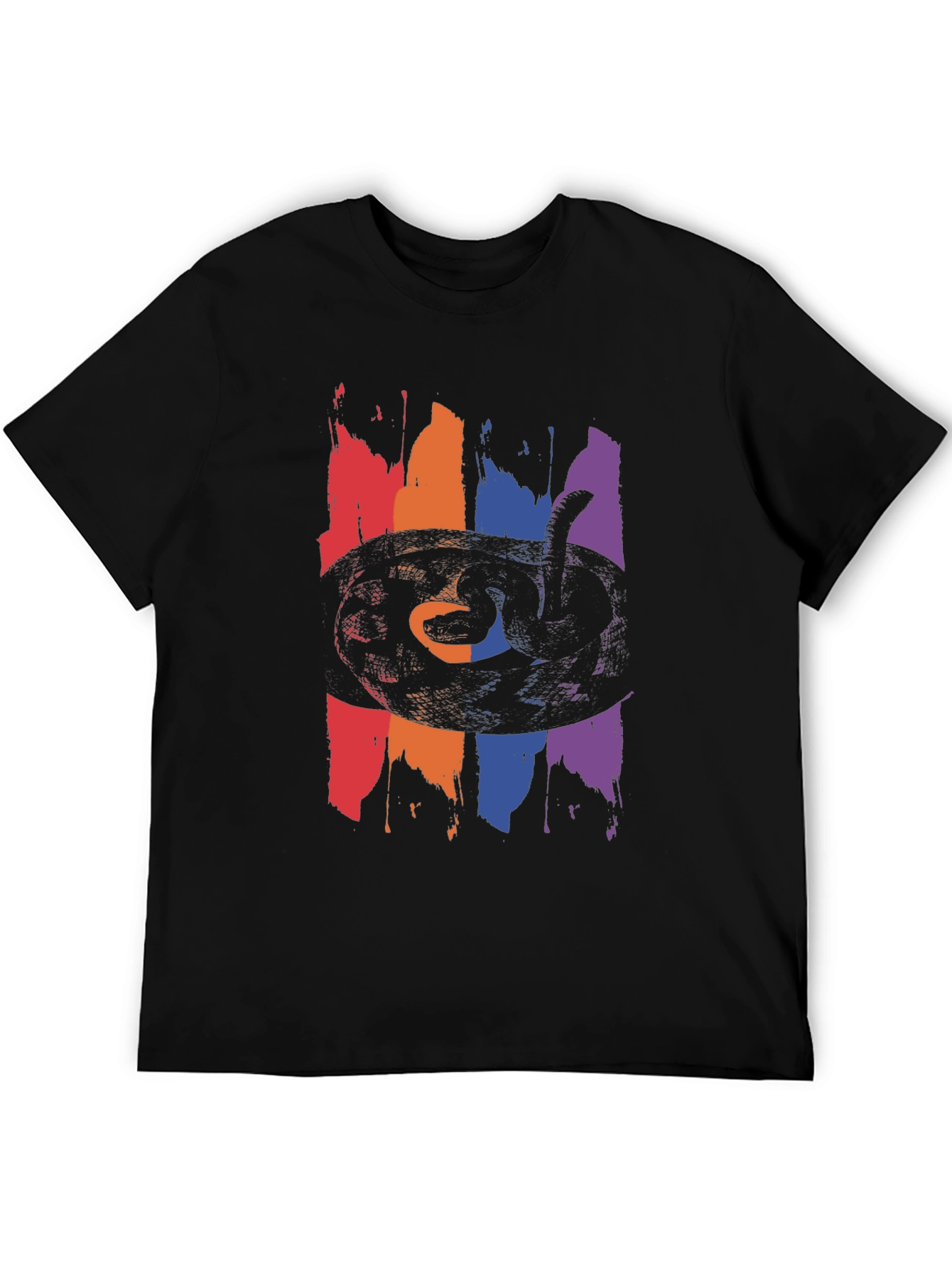 Mens Snake Graphic Tee - Black