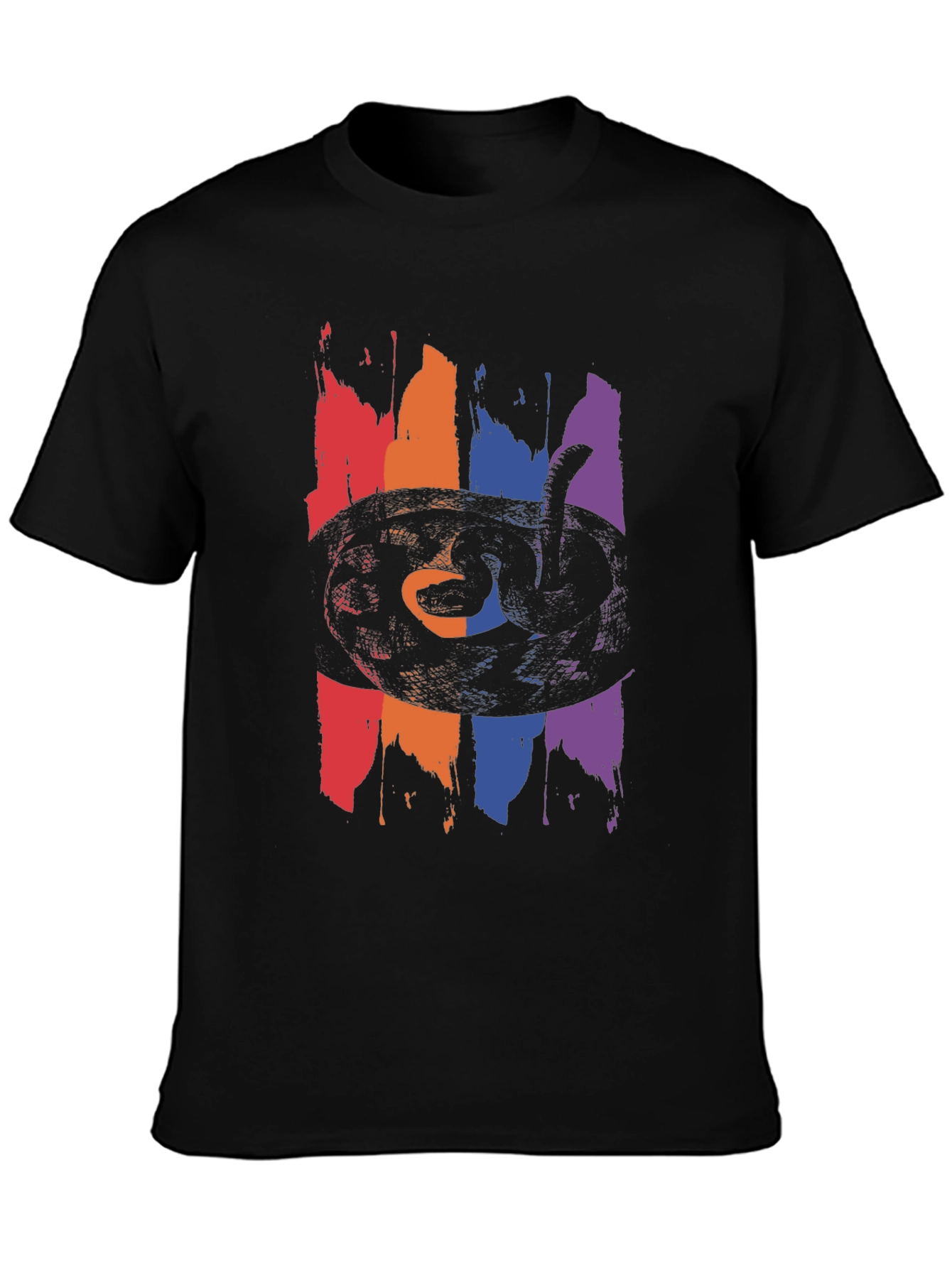 Mens Snake Graphic Tee - Black