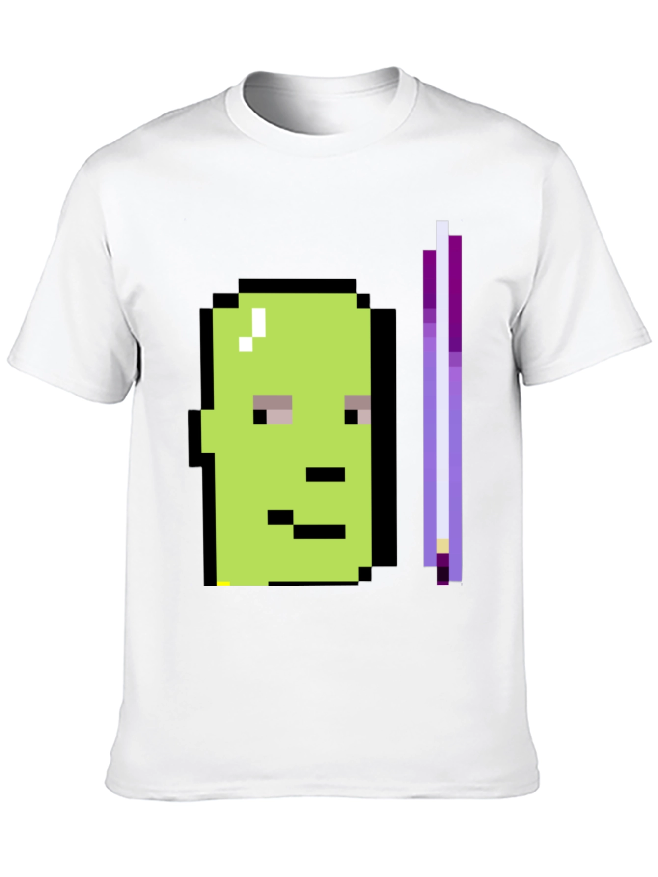 Pixel Art Character Graphic Tee - Black T-Shirt