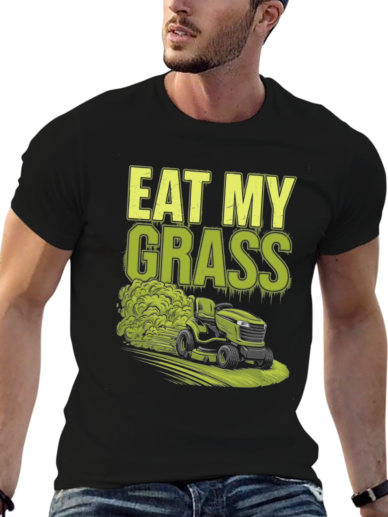 Eat My Grass Lawn Mower Graphic Tee