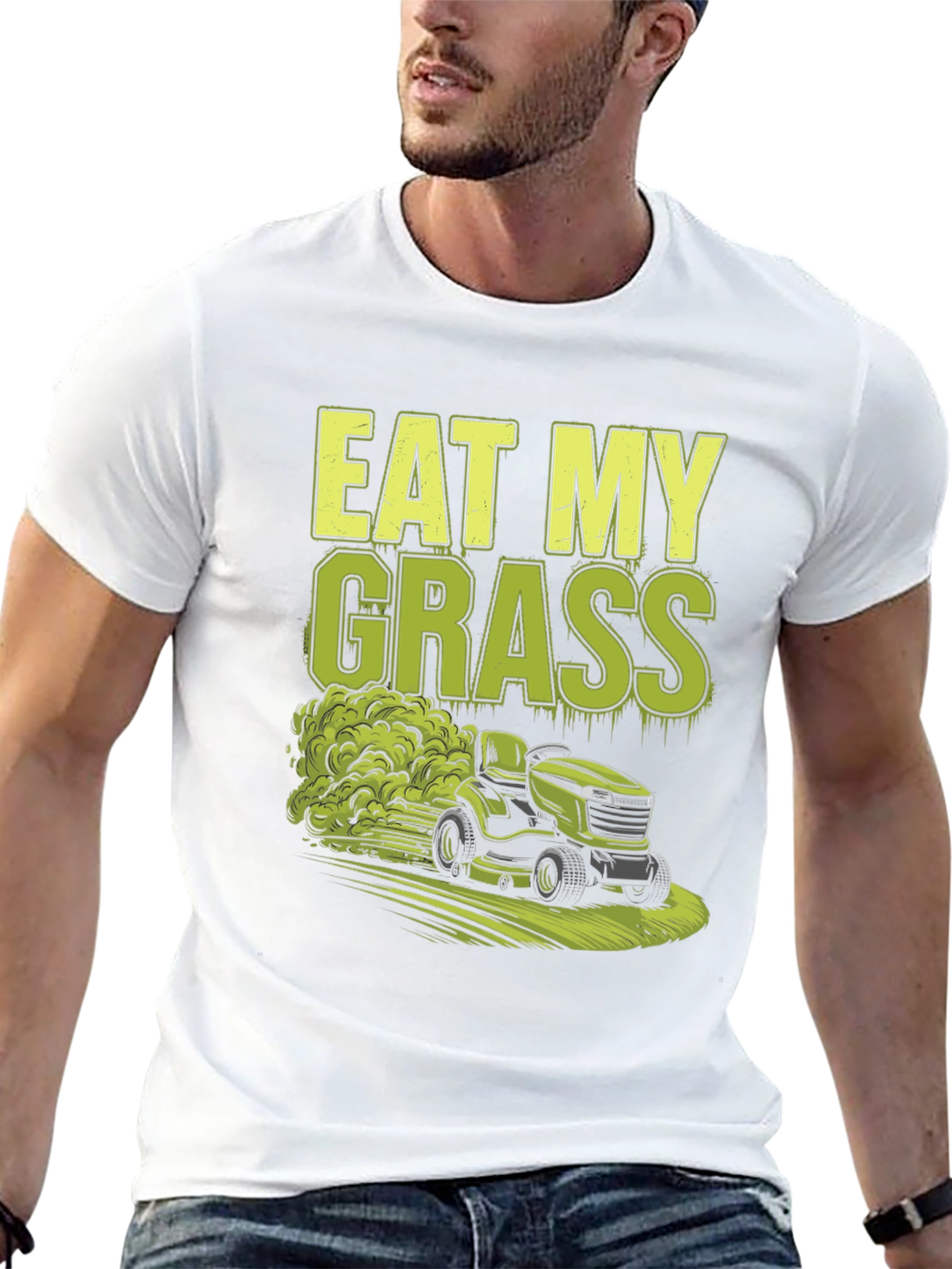 Eat My Grass Lawn Mower Graphic Tee