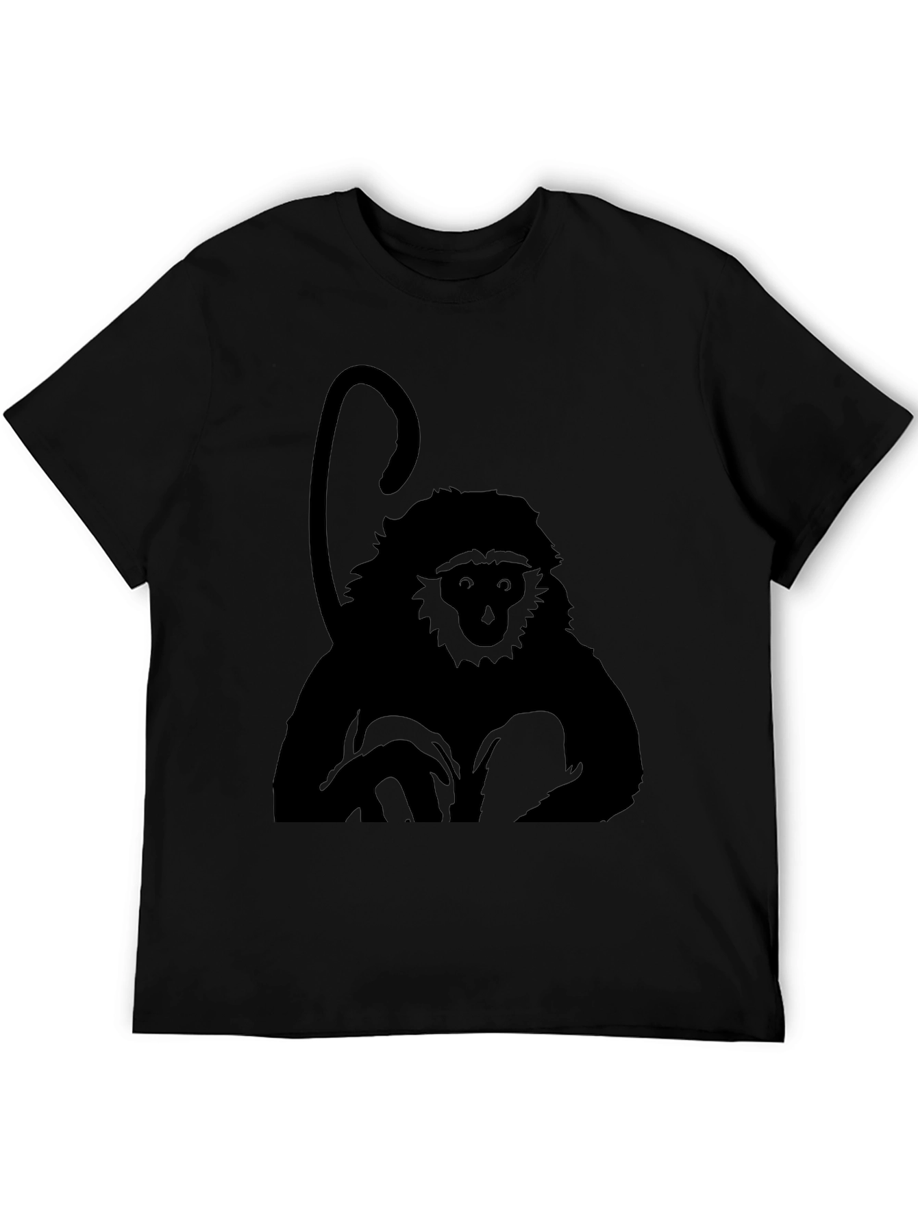 Monkey Graphic Black T-Shirt