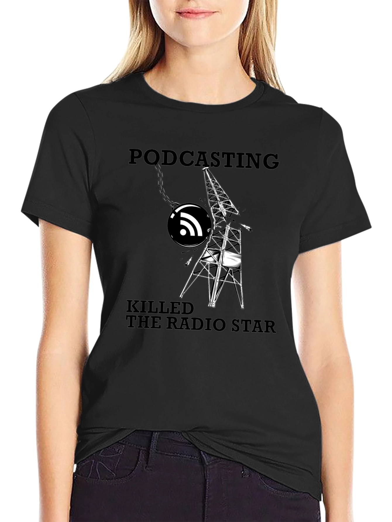 Podcasting Killed The Radio Star Graphic T-Shirt