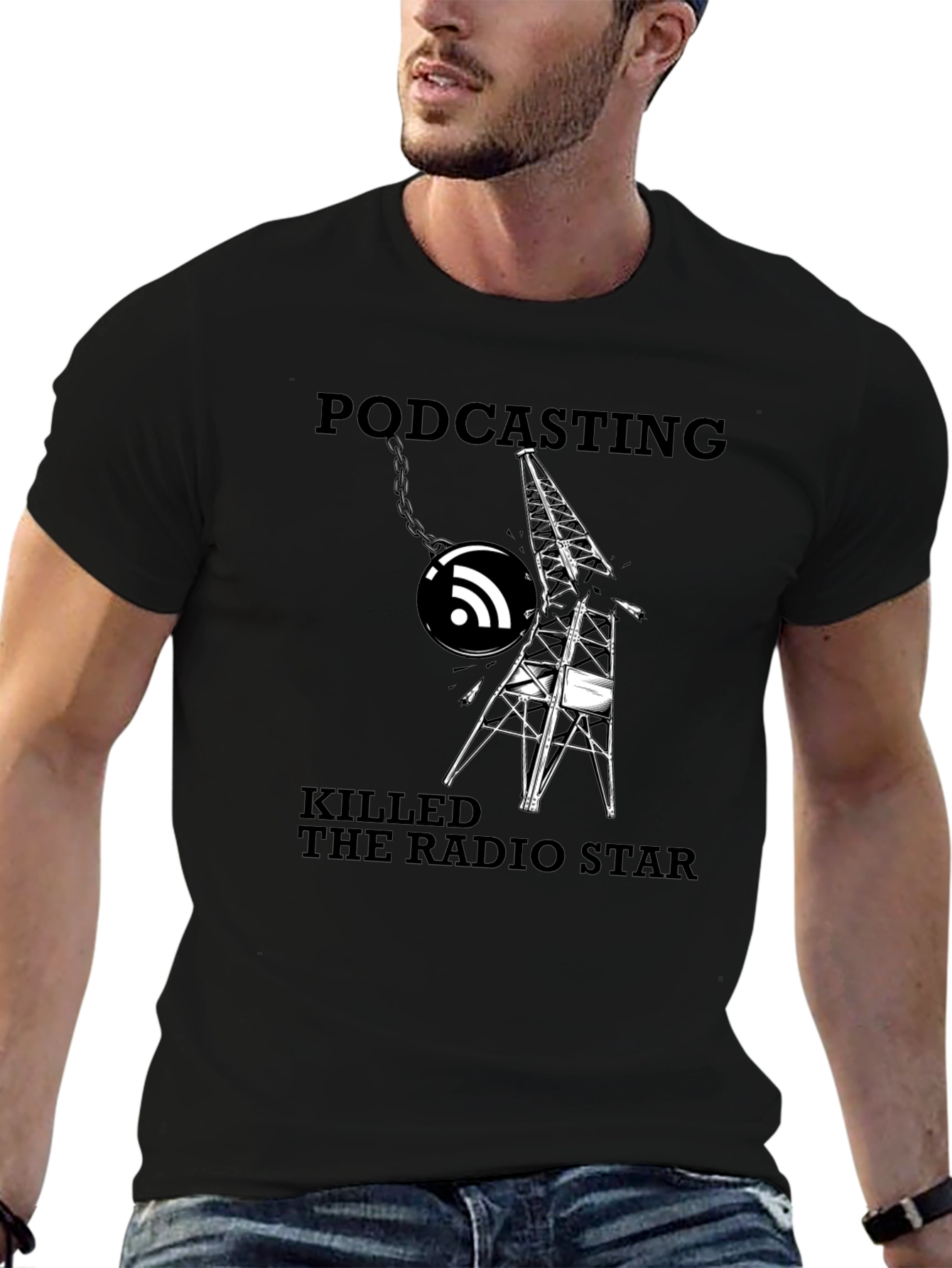 Podcasting Killed The Radio Star Graphic T-Shirt