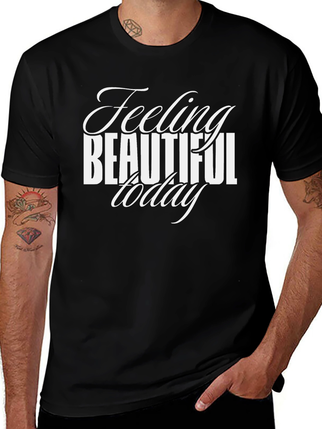 Feeling Beautiful Today Black Graphic Tee
