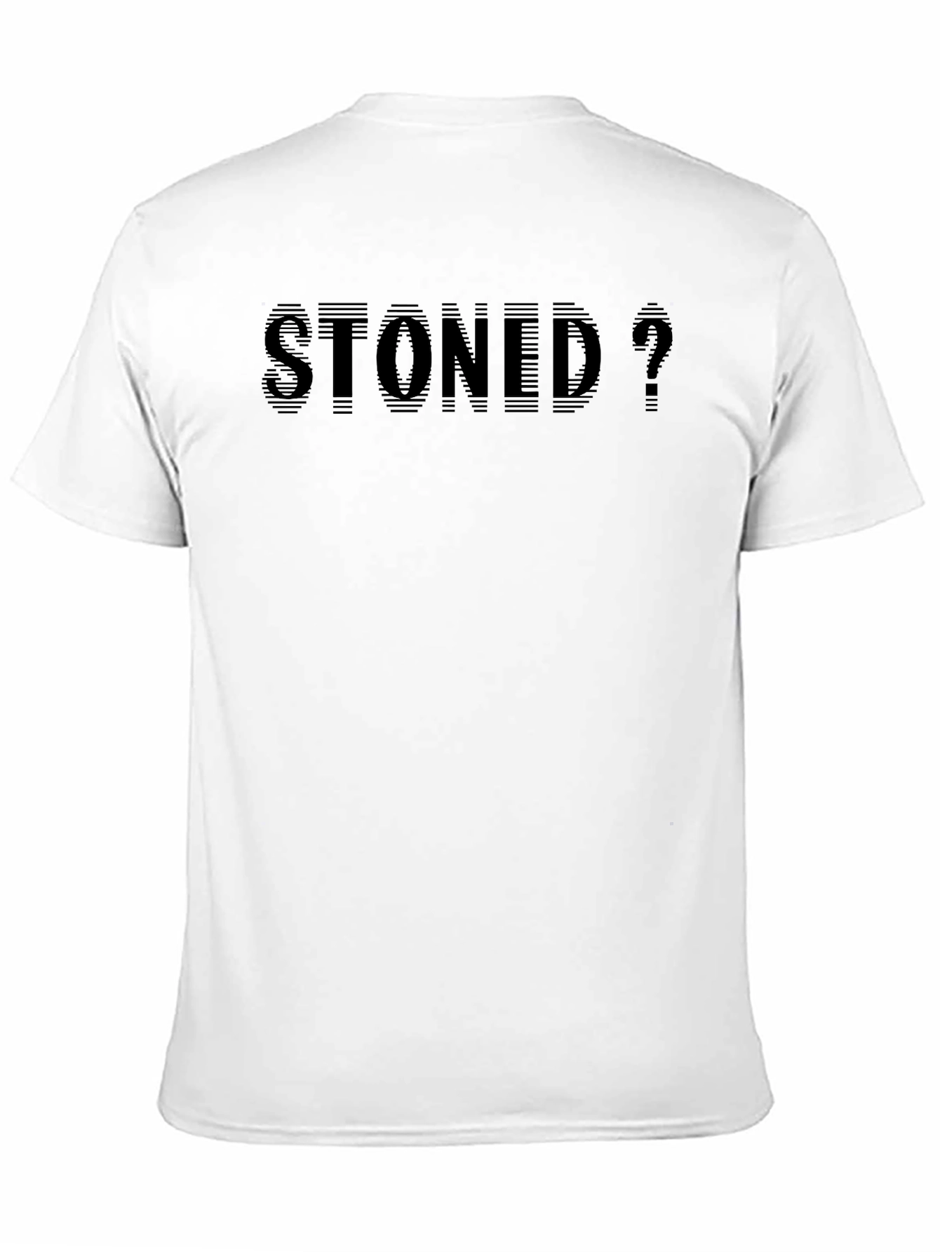 Stoned? Graphic T-Shirt - Black Crew Neck